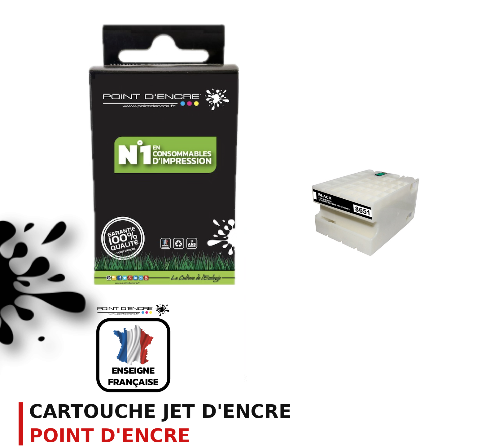 Cartouche d'encre POINT D'ENCRE Epson T8651 — NOIR
