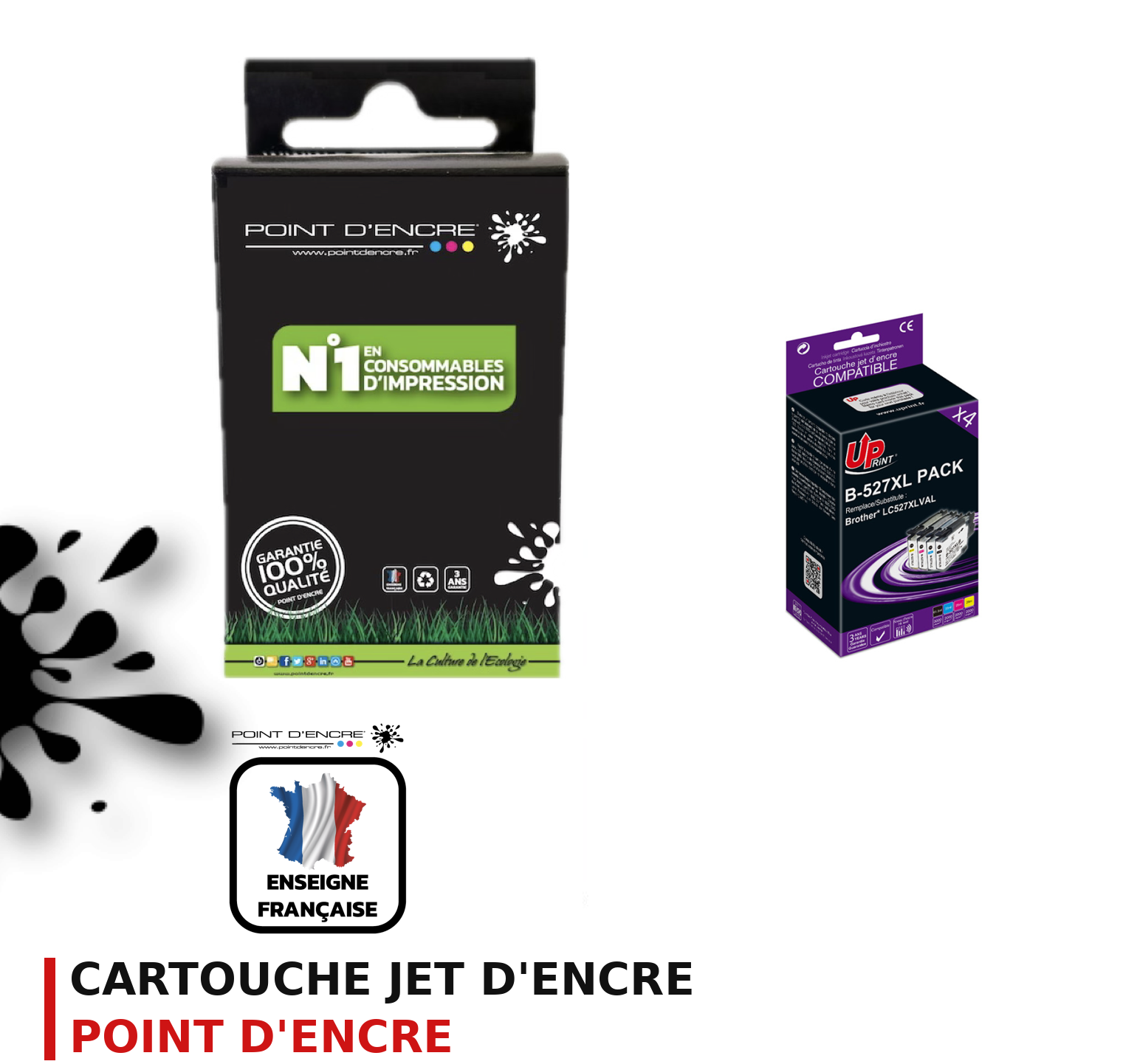 Cartouche d'encre POINT D'ENCRE Brother 527XL — PACK