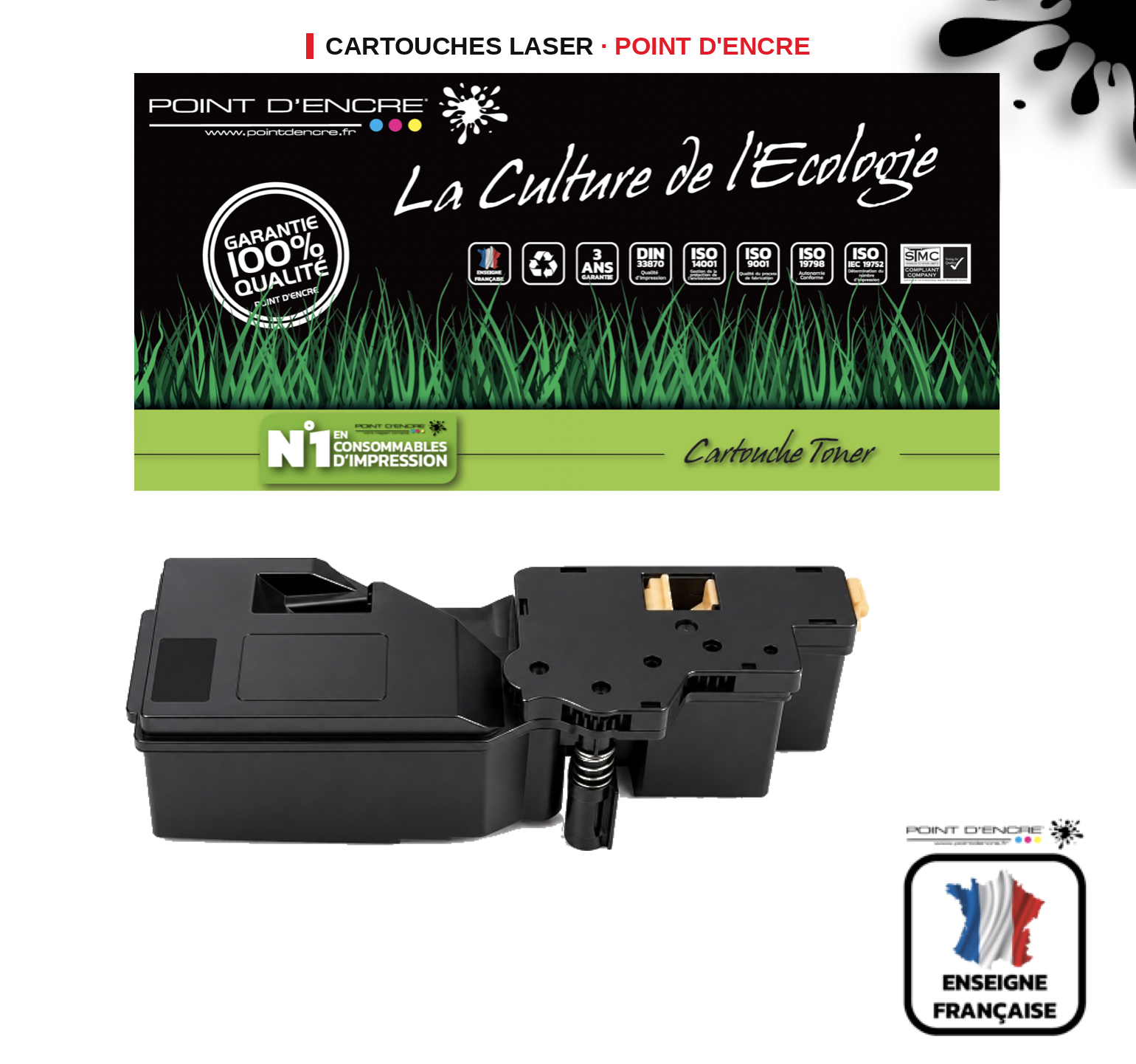 Cartouche laser POINT D'ENCRE Konica Minolta TNP92 — NOIR