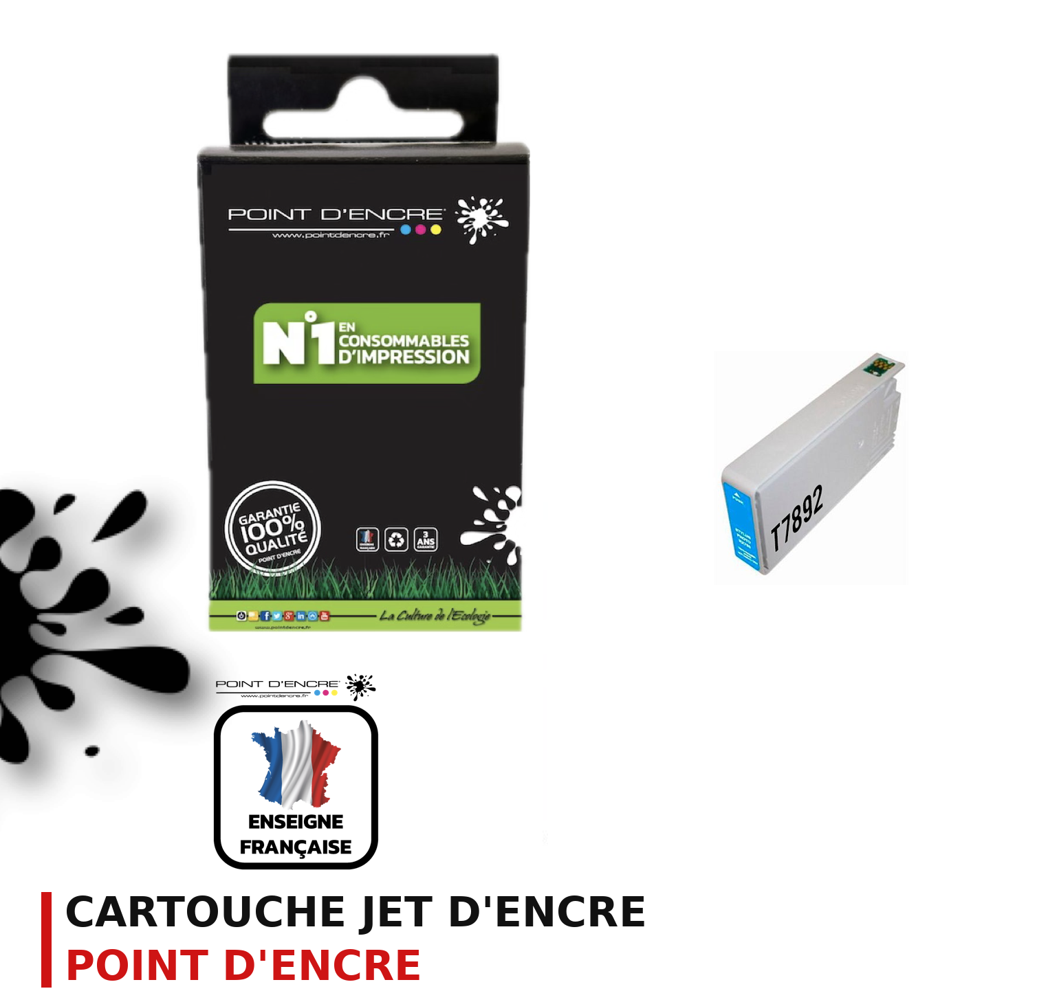 Cartouche d'encre POINT D'ENCRE Epson T789C — CYAN