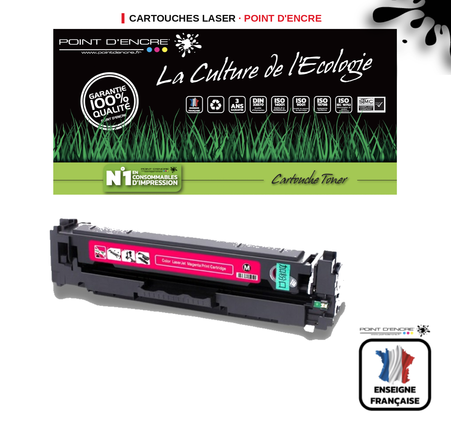 Cartouche laser POINT D'ENCRE Canon 054H — MAGENTA