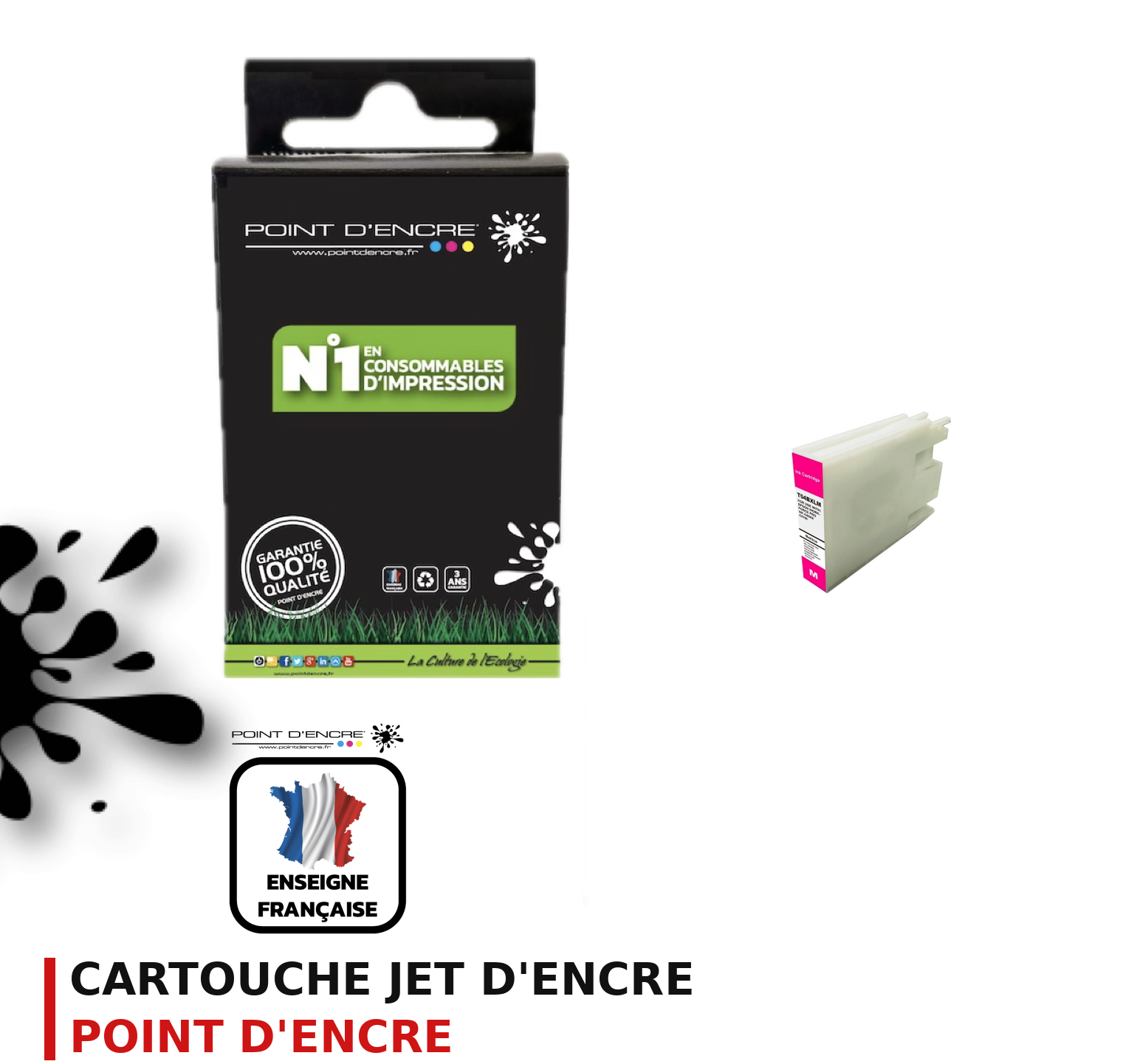 Cartouche d'encre POINT D'ENCRE Epson T04BX — CYAN