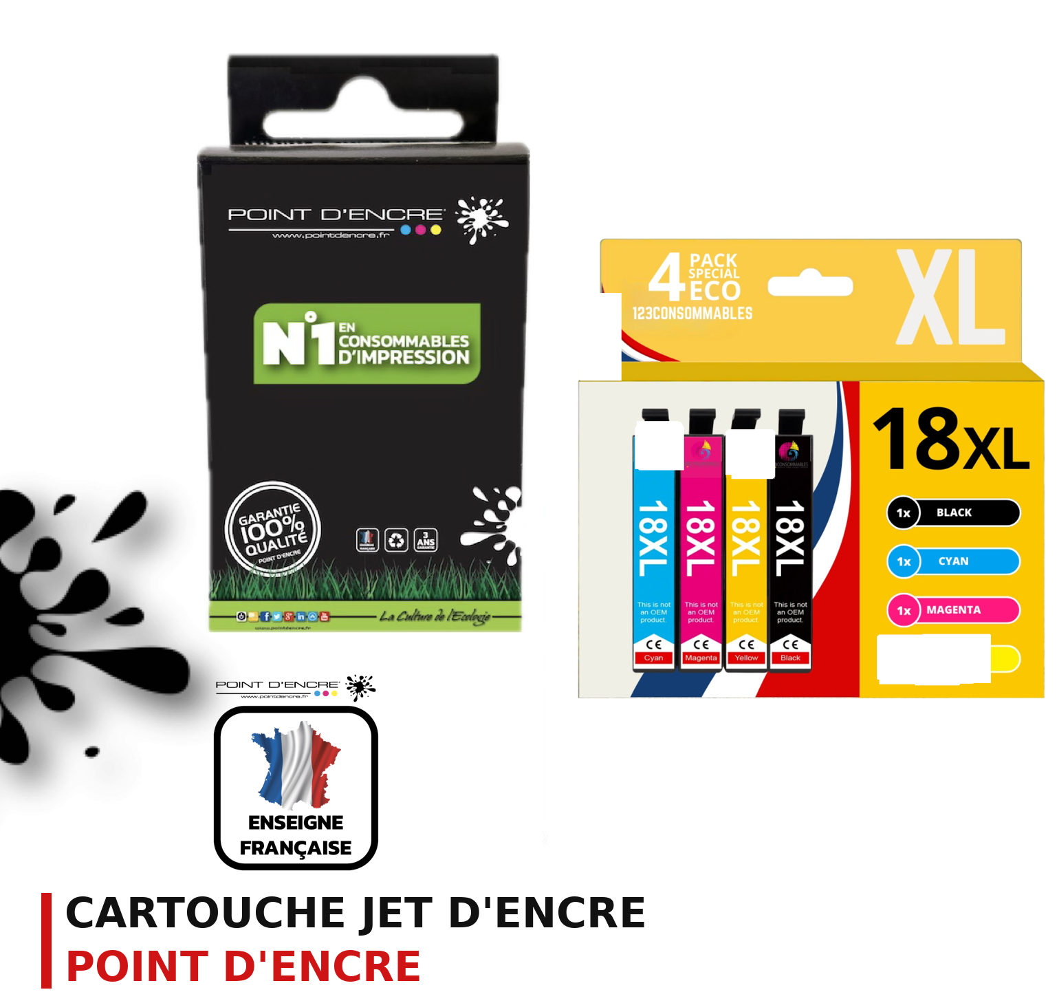 Cartouche d'encre POINT D'ENCRE Epson 18XL — PACK