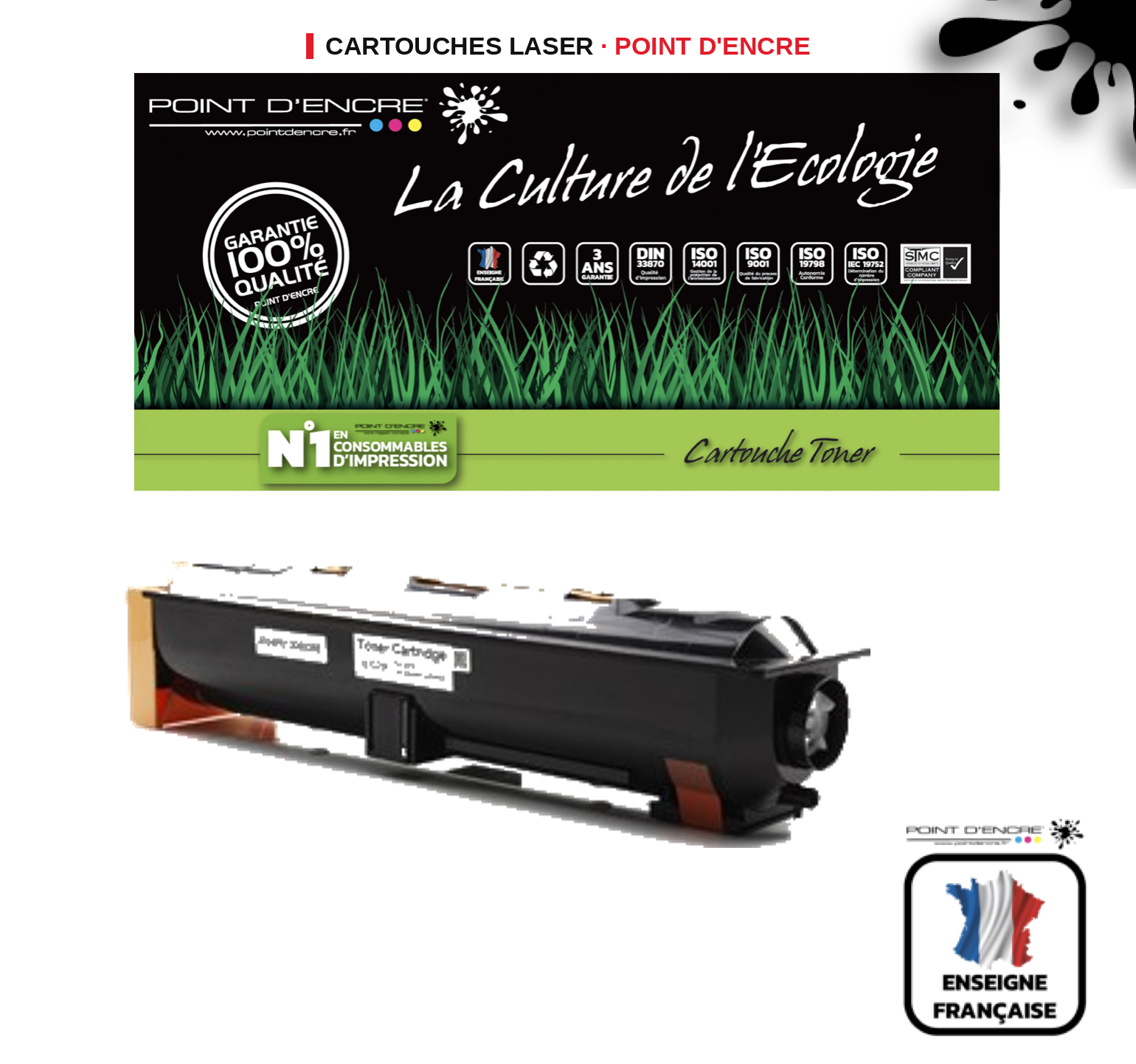 Cartouche laser POINT D'ENCRE Xerox 5222