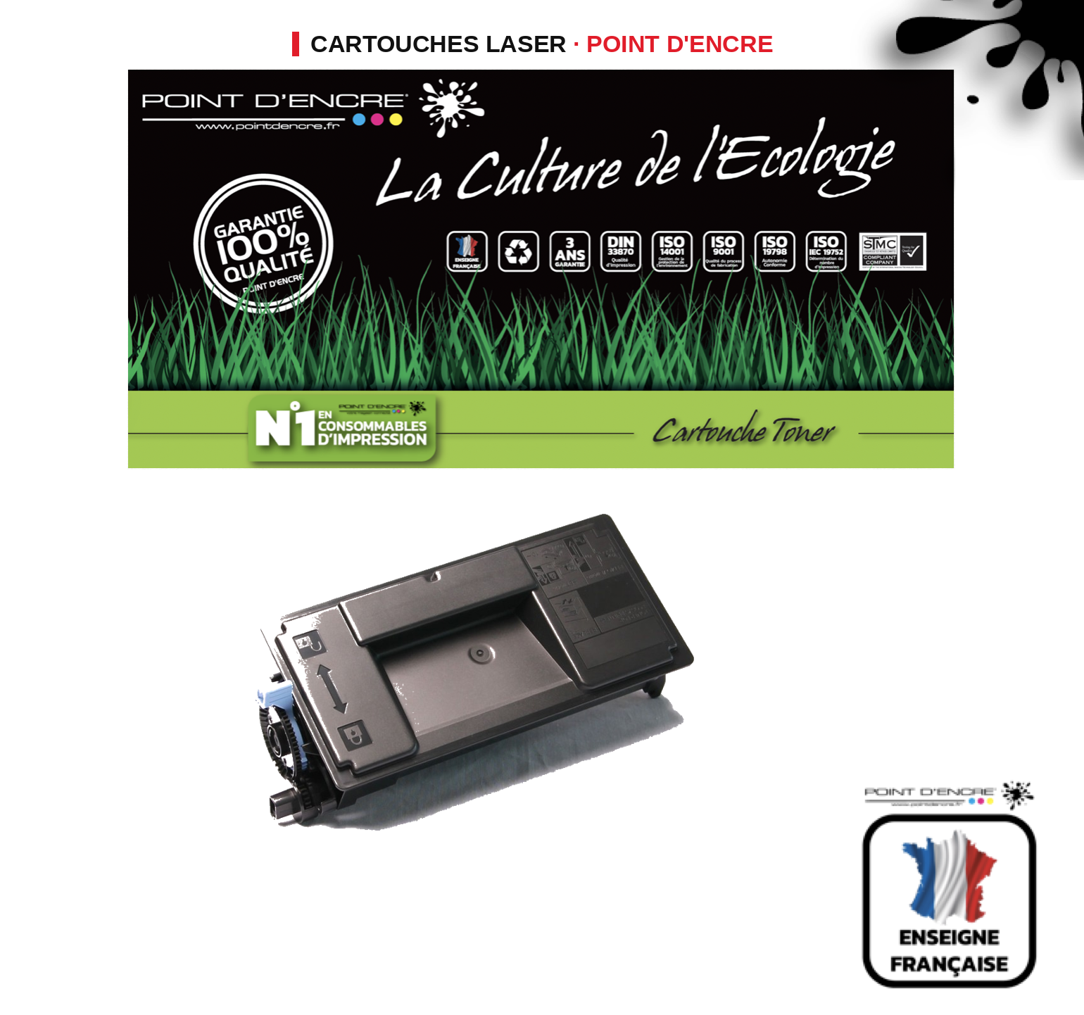 Cartouche laser POINT D'ENCRE Kyocera TK3060 — NOIR