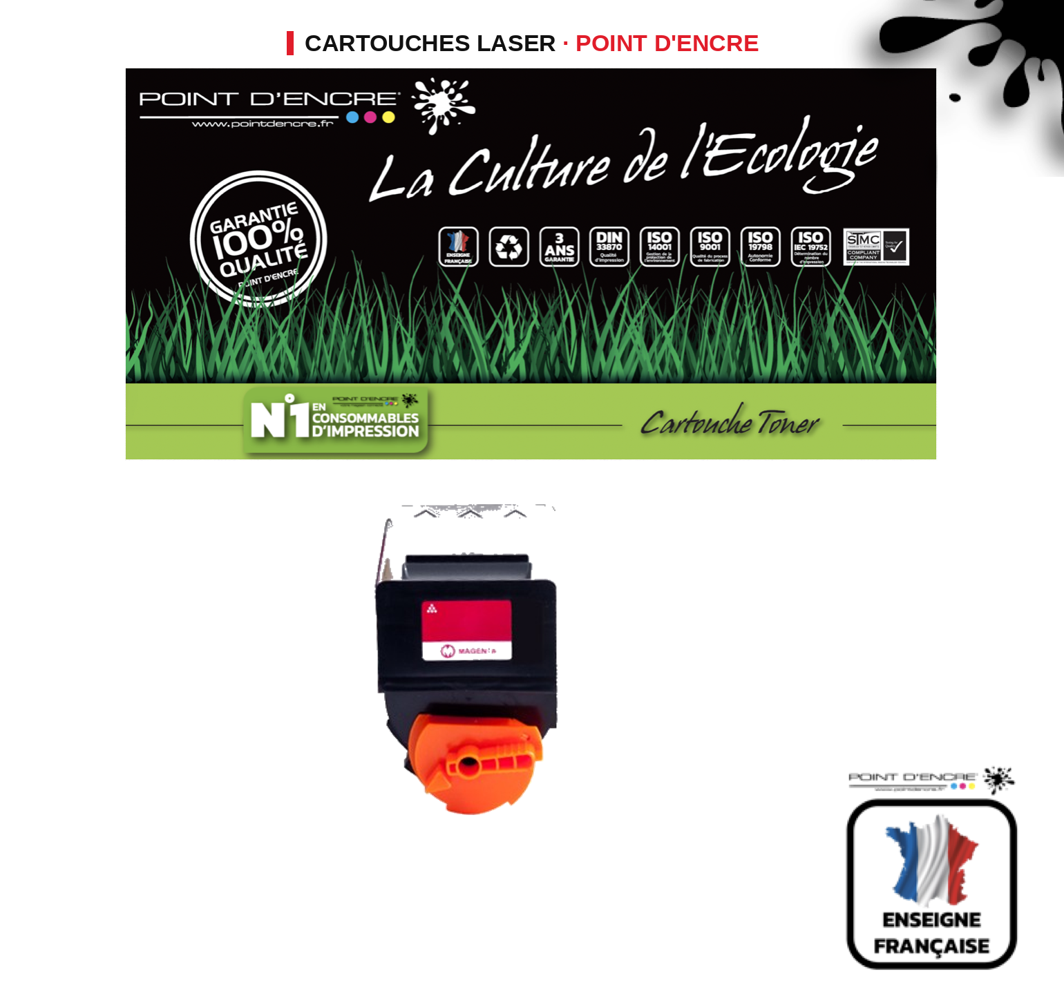 Cartouche laser POINT D'ENCRE Canon EXV21 — MAGENTA
