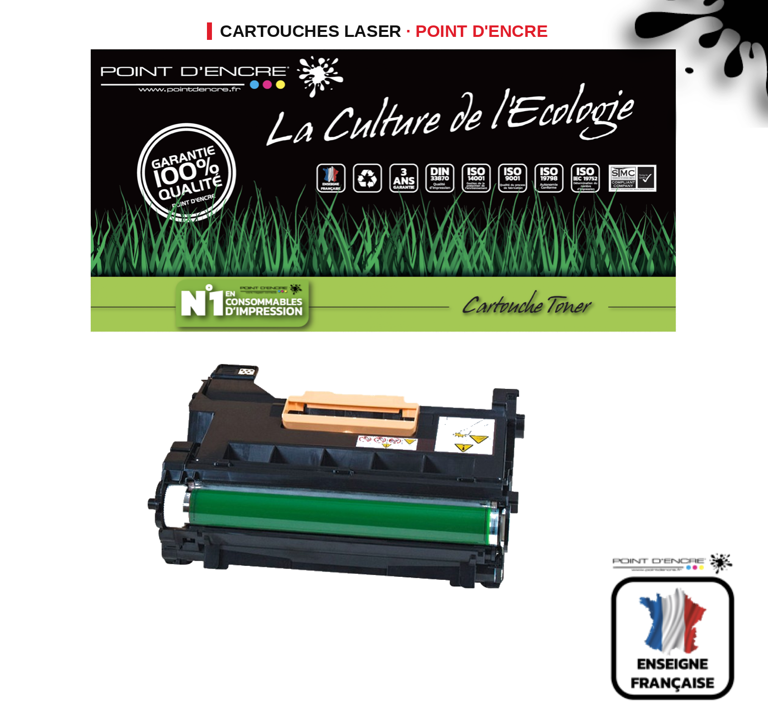 Tambour POINT D'ENCRE Xerox B600 — NOIR