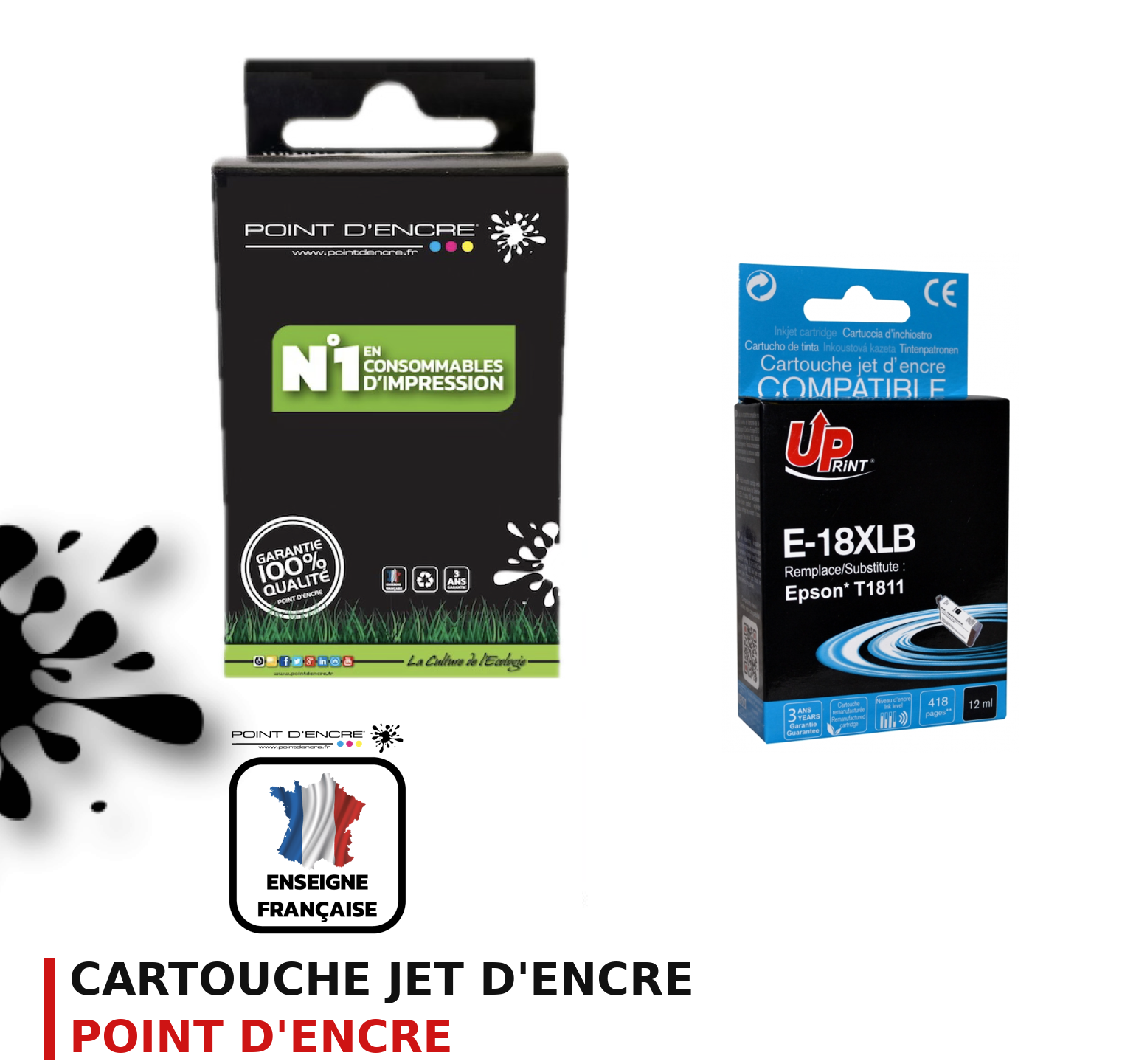 Cartouche d'encre POINT D'ENCRE Epson T18XL — NOIR