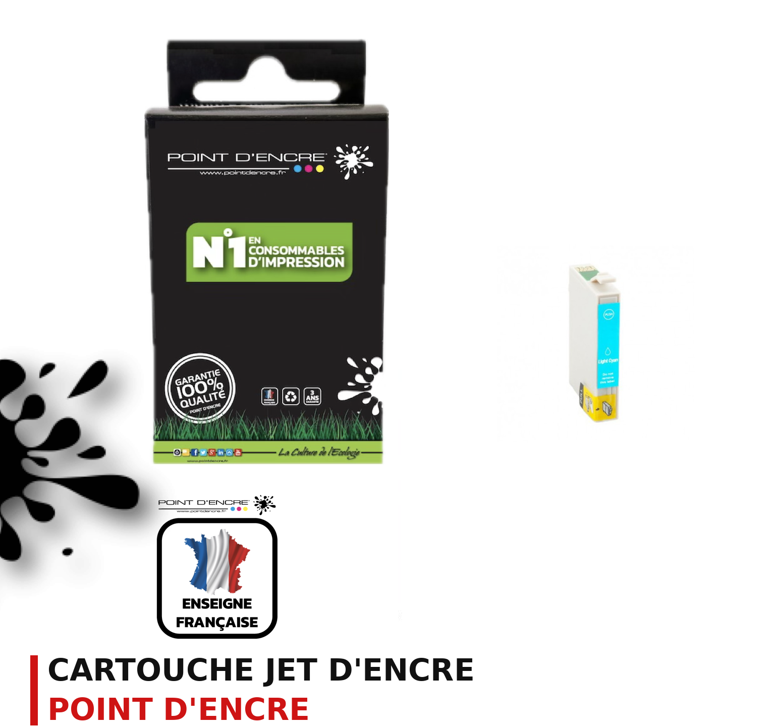 Cartouche d'encre POINT D'ENCRE Epson T0795 — CYAN