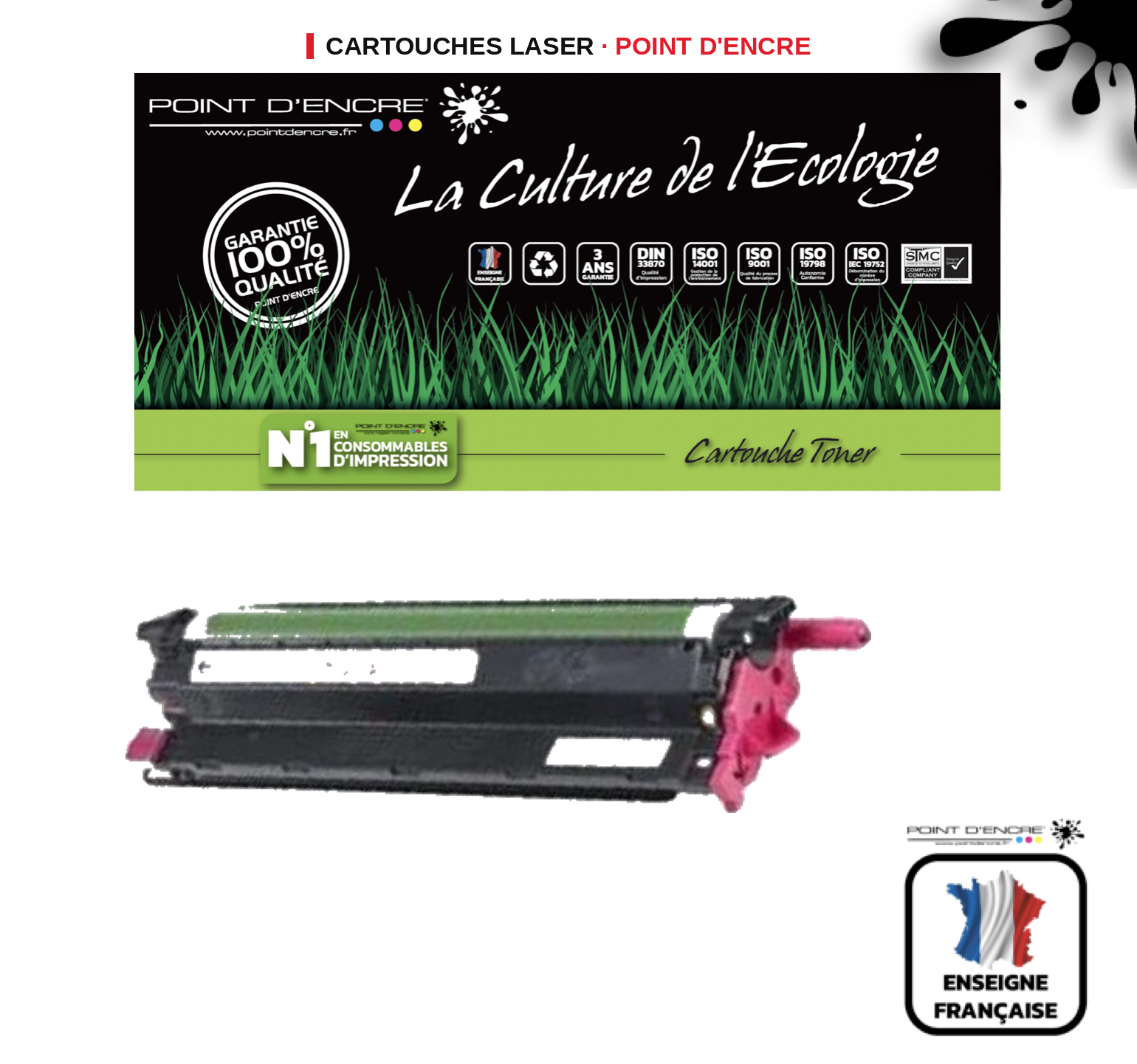 Tambour POINT D'ENCRE Dell C2660DN — MAGENTA