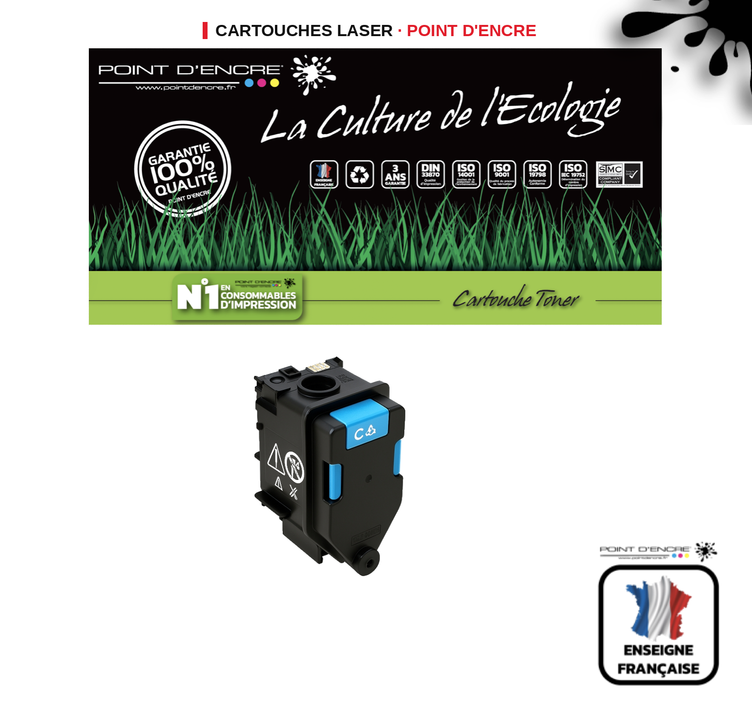 Cartouche laser POINT D'ENCRE Konica Minolta TNP81 — CYAN