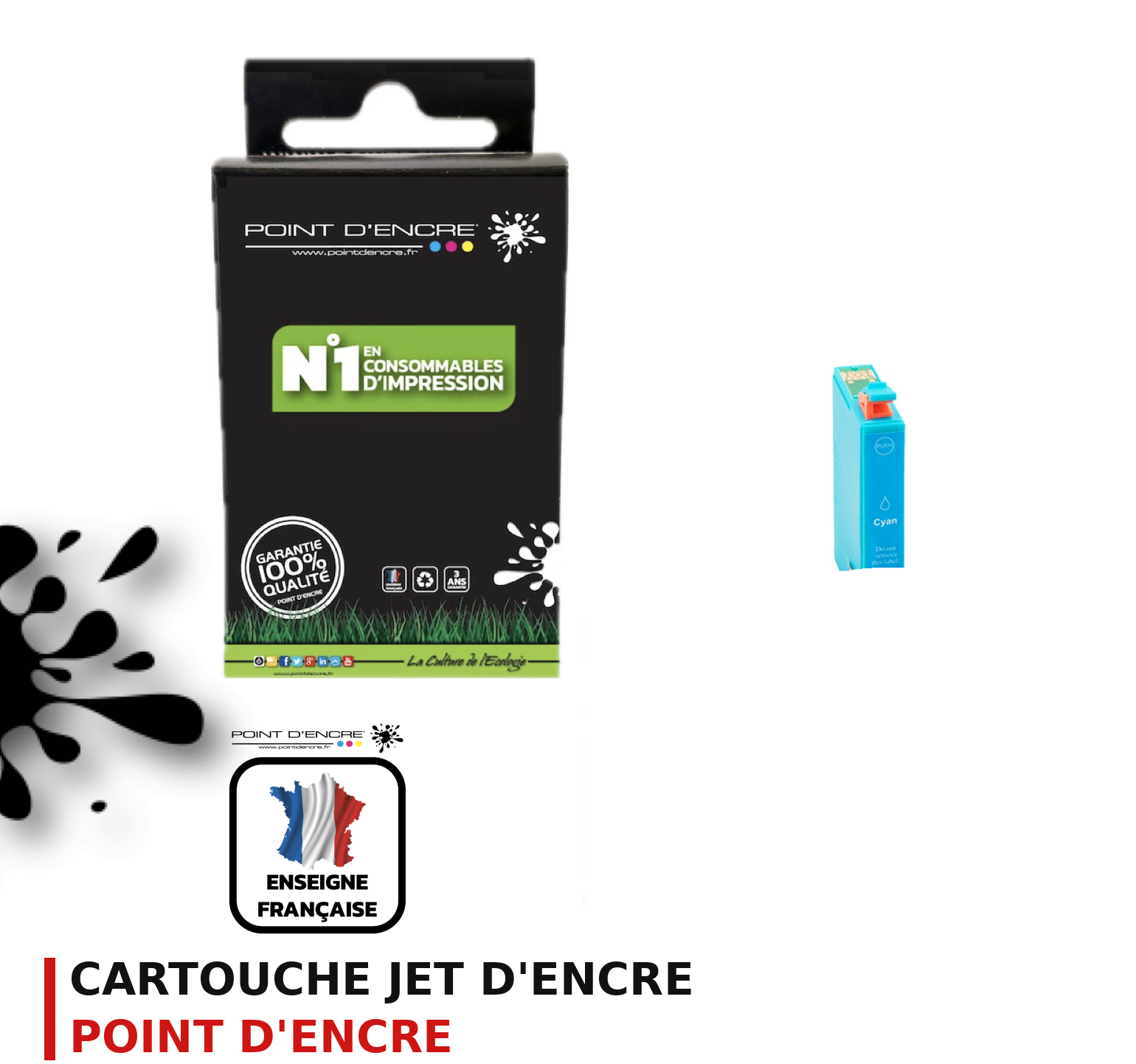 Cartouche d'encre POINT D'ENCRE Epson 502XL — CYAN