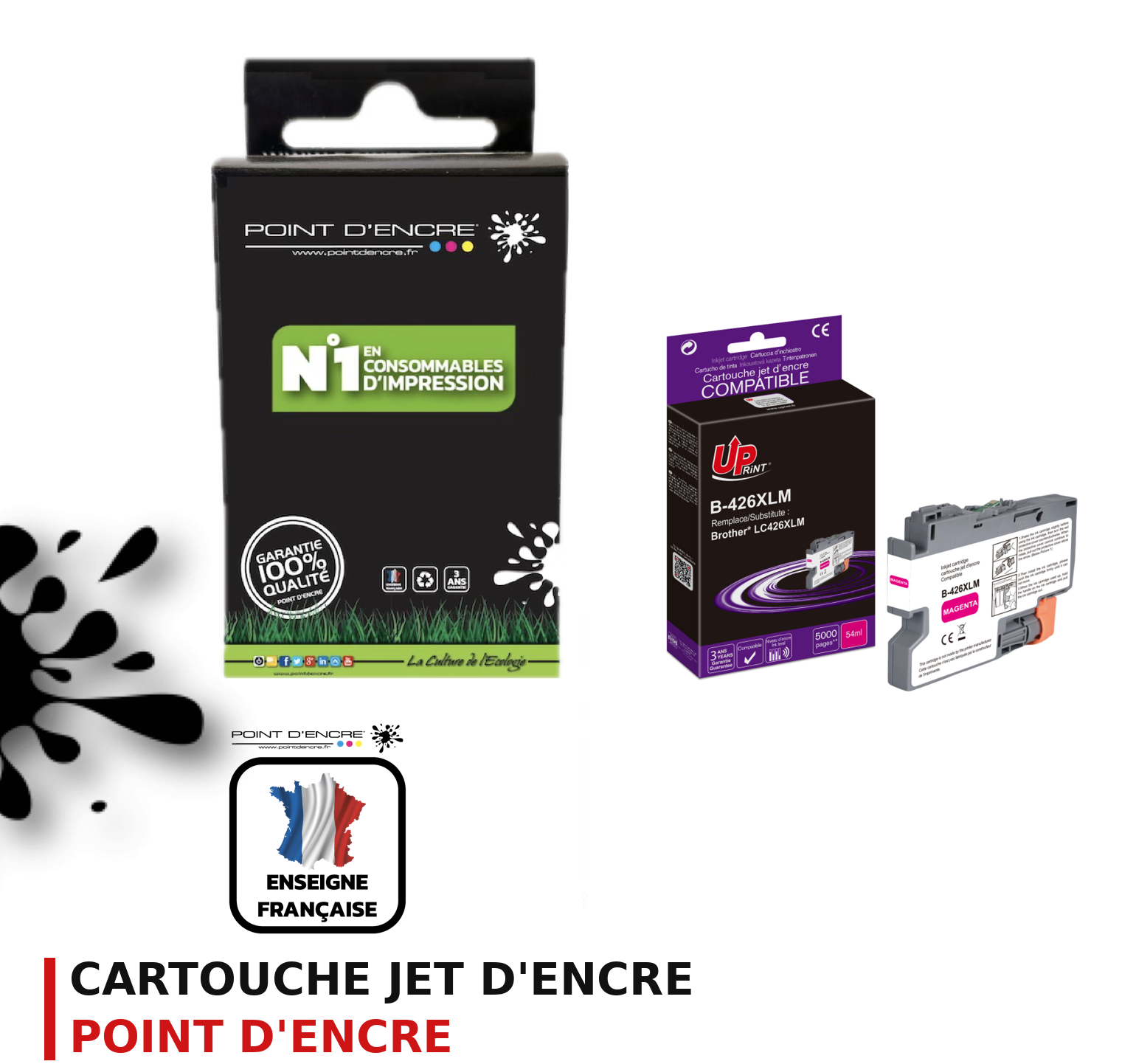 Cartouche d'encre POINT D'ENCRE Brother LC426XLM — MAGENTA