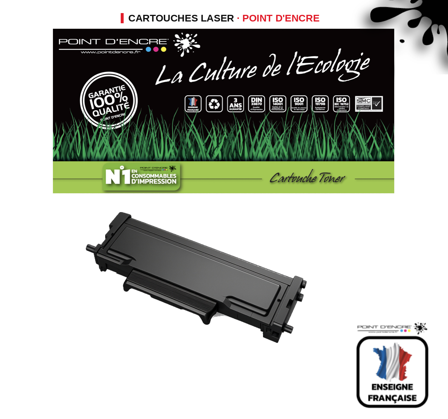 Cartouche laser POINT D'ENCRE Pantum A4201U — NOIR