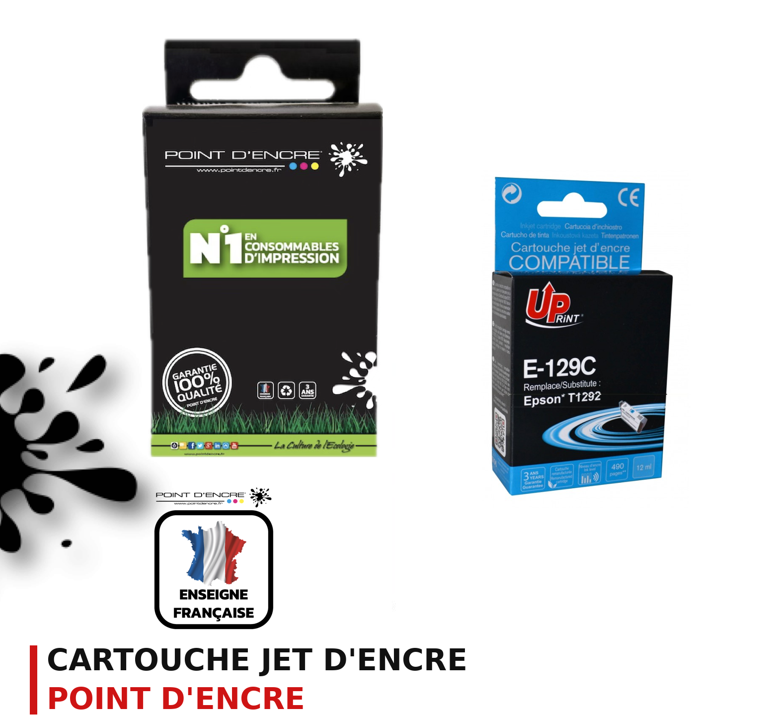 Cartouche d'encre POINT D'ENCRE Epson T129 — CYAN