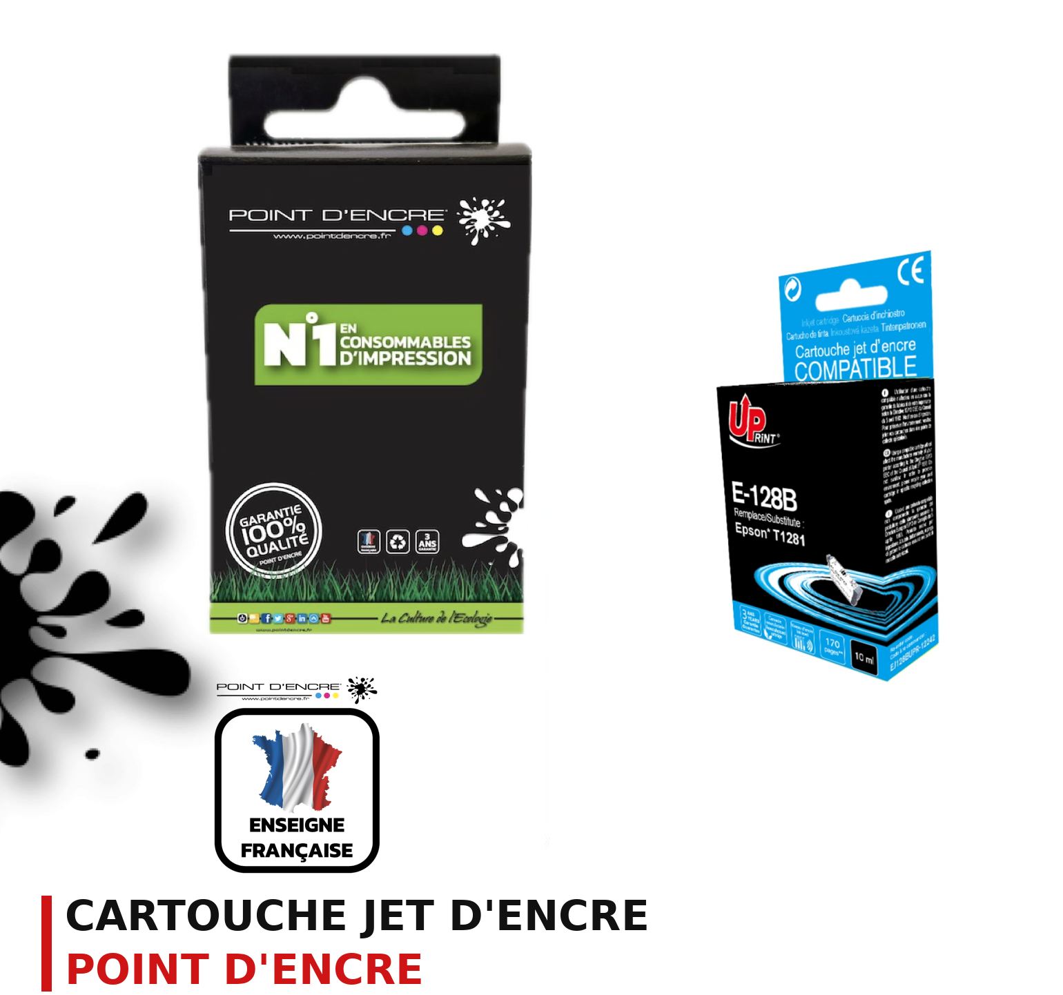 Cartouche d'encre POINT D'ENCRE Epson T128 — NOIR