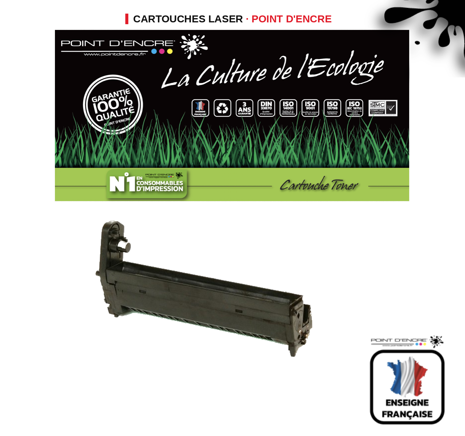 Tambour POINT D'ENCRE Oki C5600 — JAUNE