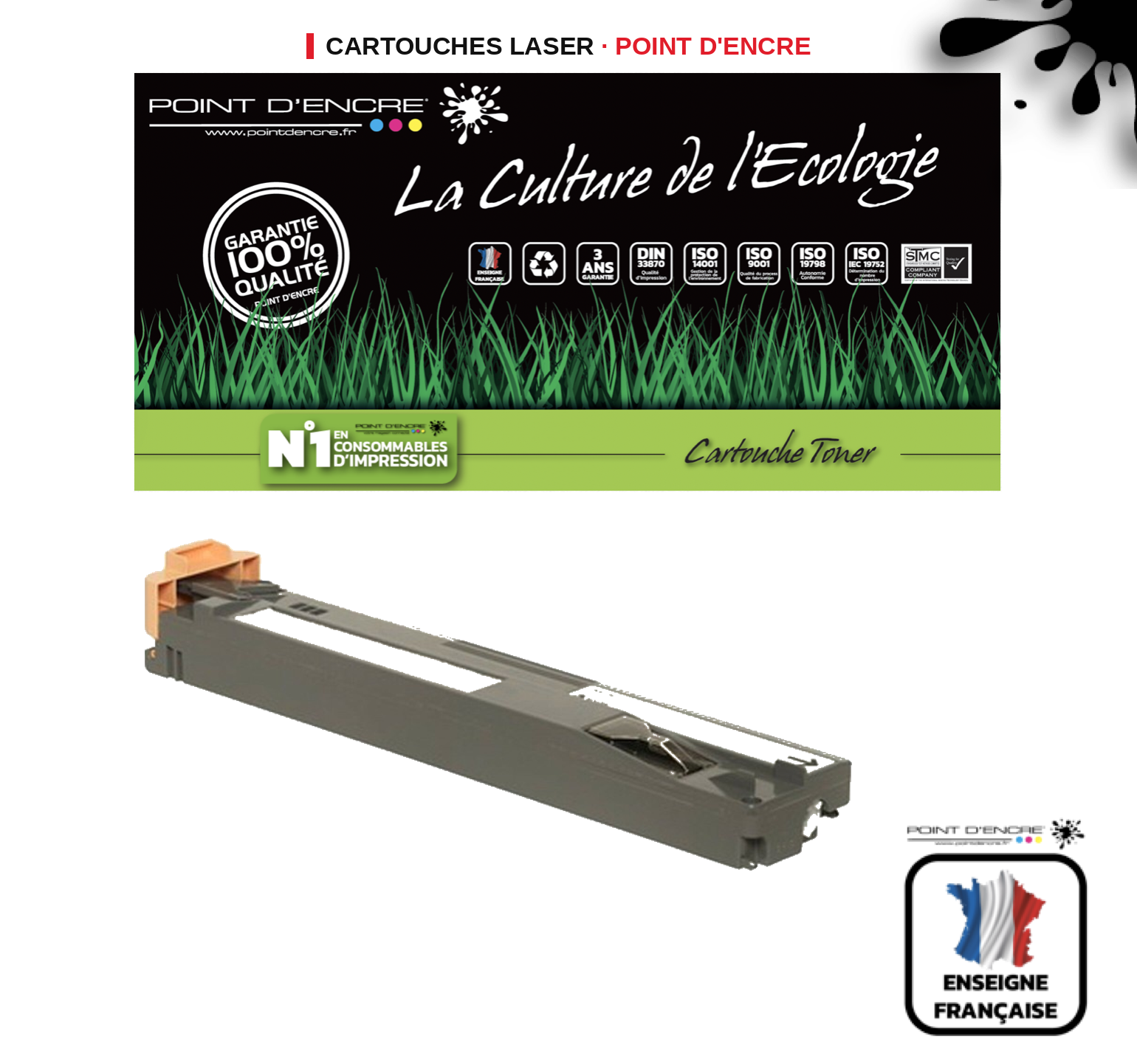 Cartouche laser POINT D'ENCRE Xerox 7525