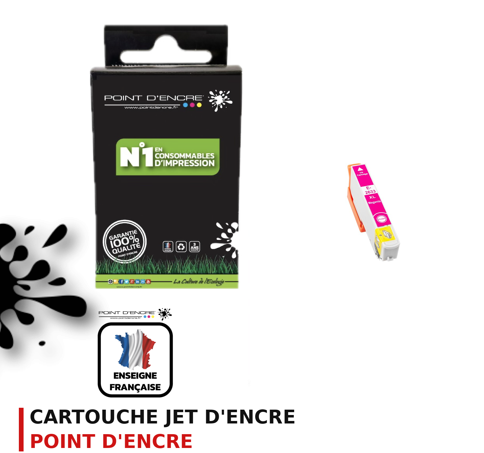 Cartouche d'encre POINT D'ENCRE Epson T26XL — MAGENTA