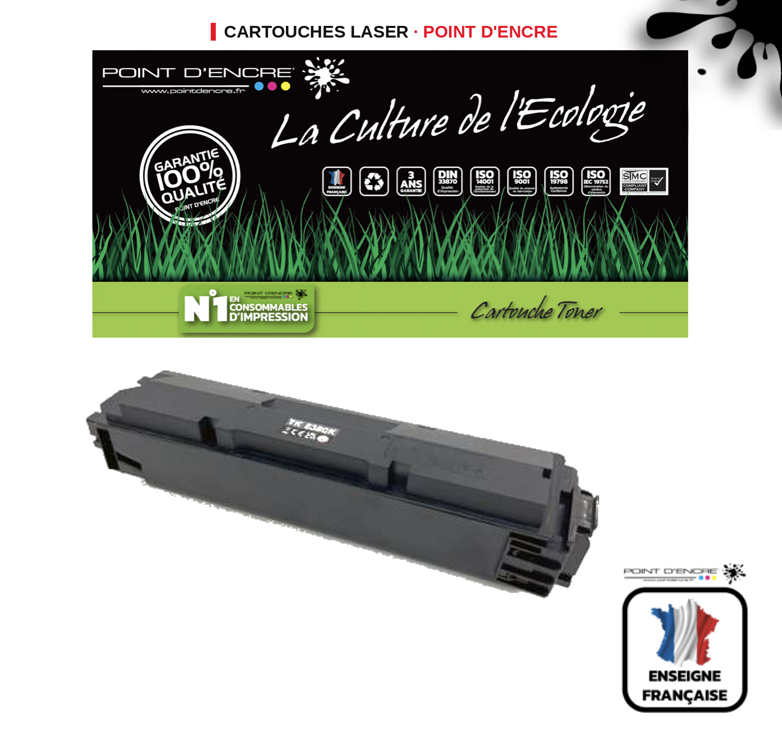 Cartouche laser POINT D'ENCRE Kyocera TK5380 — NOIR