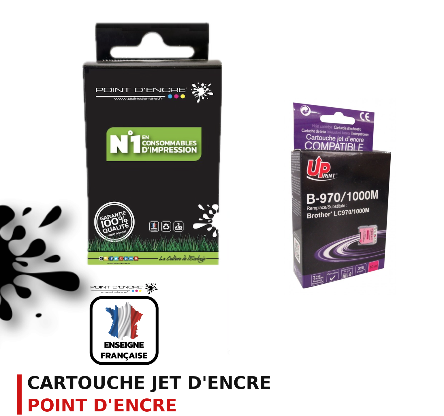 Cartouche d'encre POINT D'ENCRE Brother 970M — MAGENTA