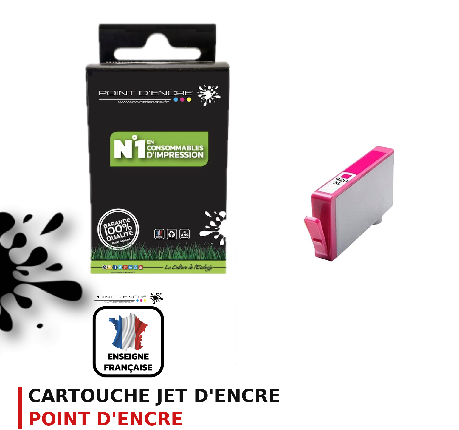 Cartouche d'encre POINT D'ENCRE Hp 920XL — MAGENTA
