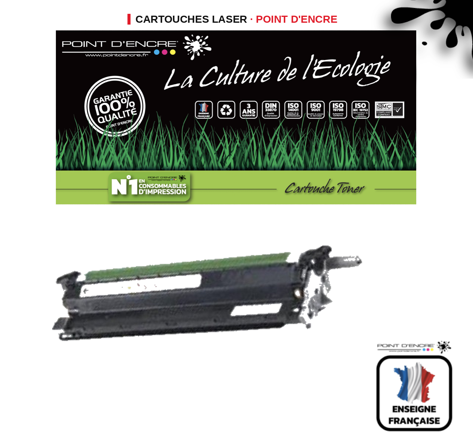 Tambour POINT D'ENCRE Dell C2660DN — NOIR