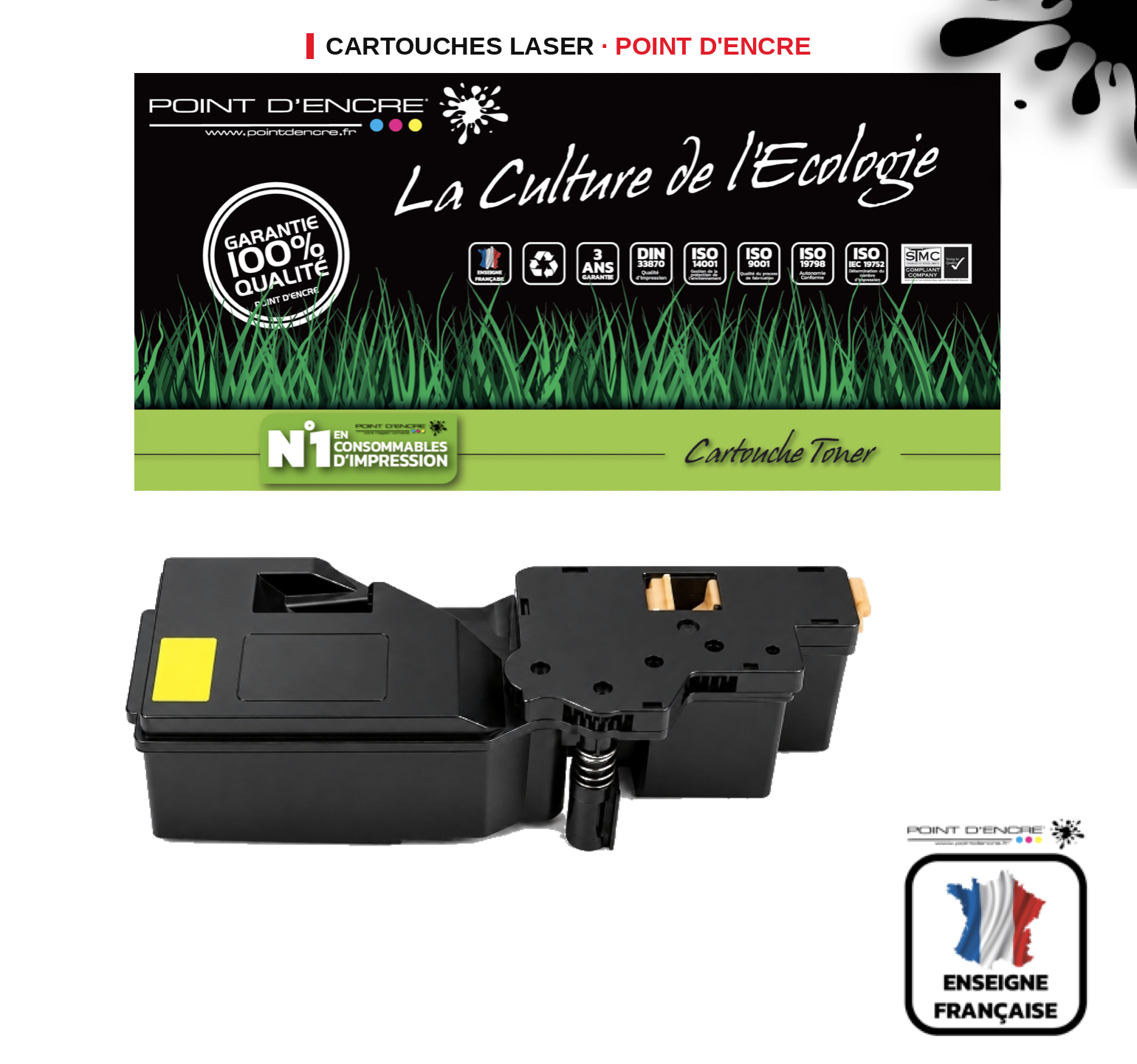 Cartouche laser POINT D'ENCRE Konica Minolta TNP92 — JAUNE