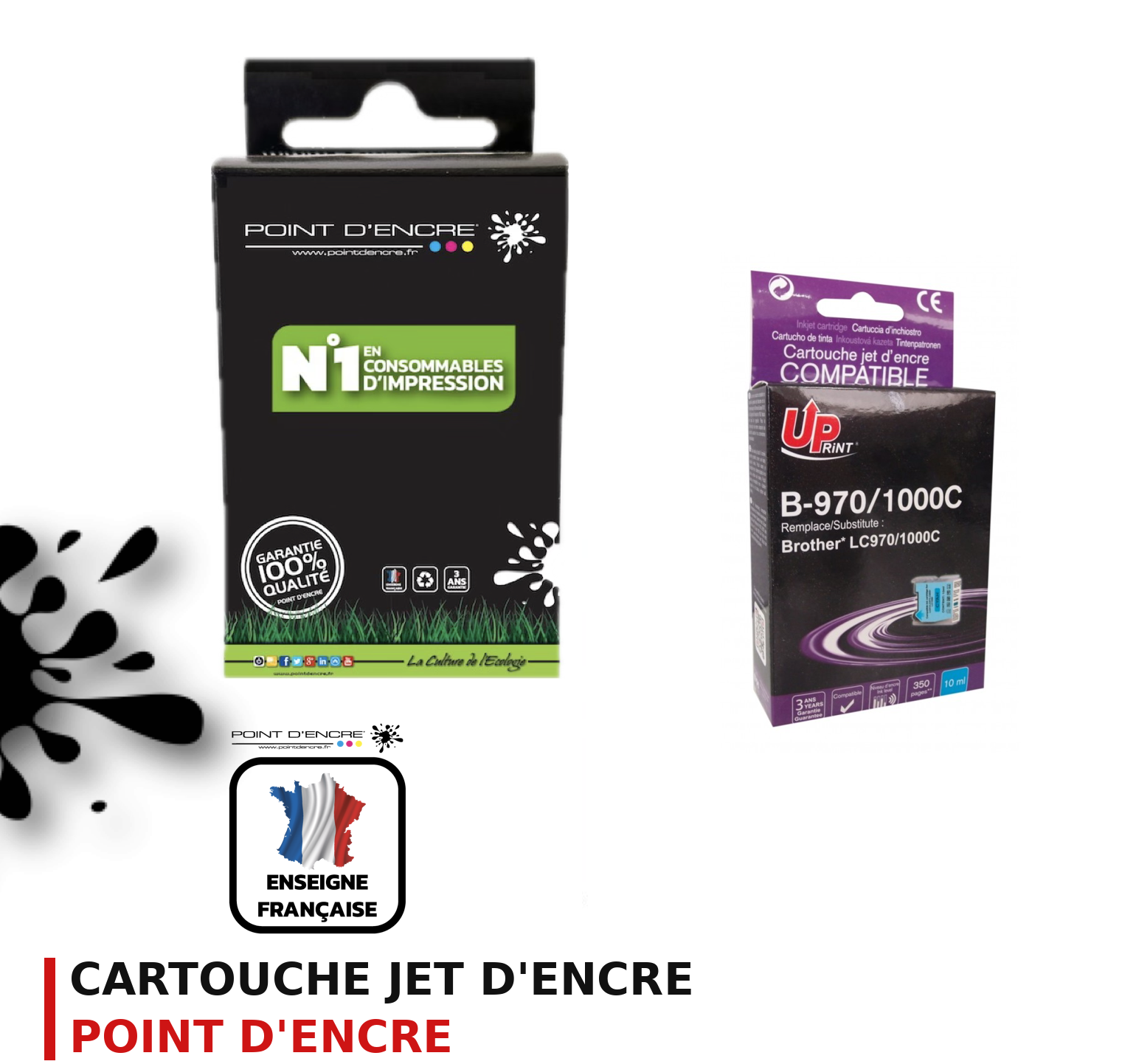 Cartouche d'encre POINT D'ENCRE Brother 970C — CYAN