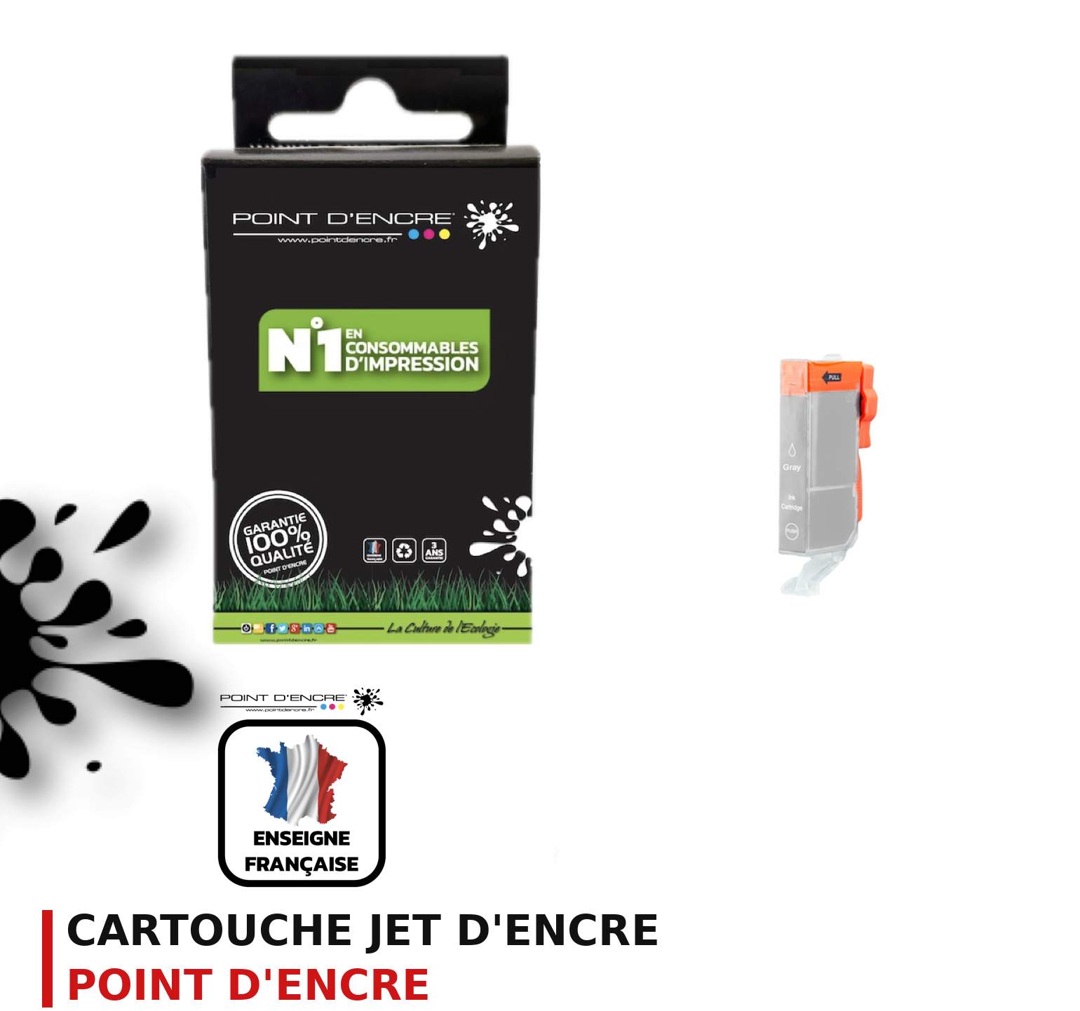Cartouche d'encre POINT D'ENCRE Canon 526