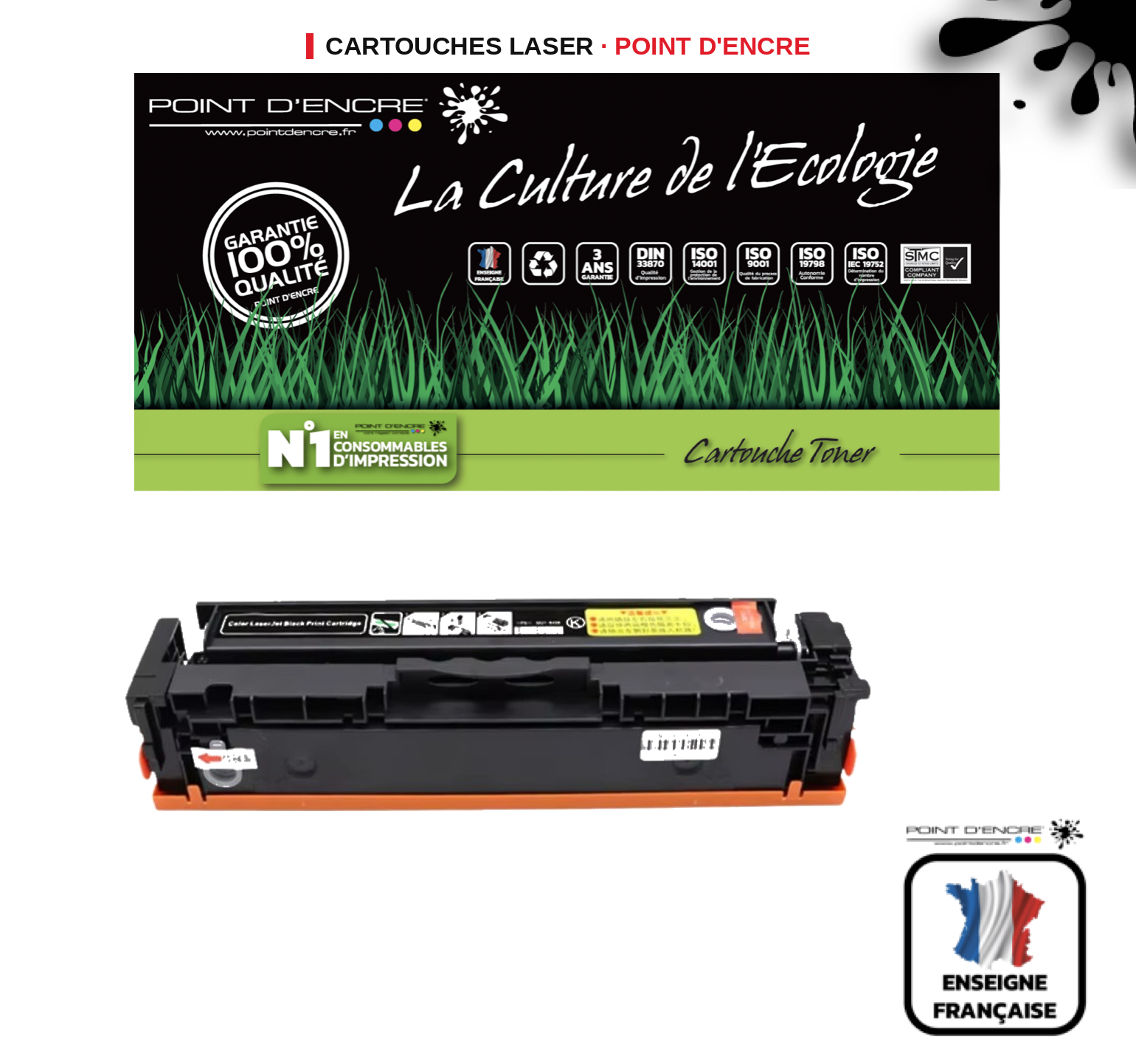 Cartouche laser POINT D'ENCRE Hp 219X — NOIR