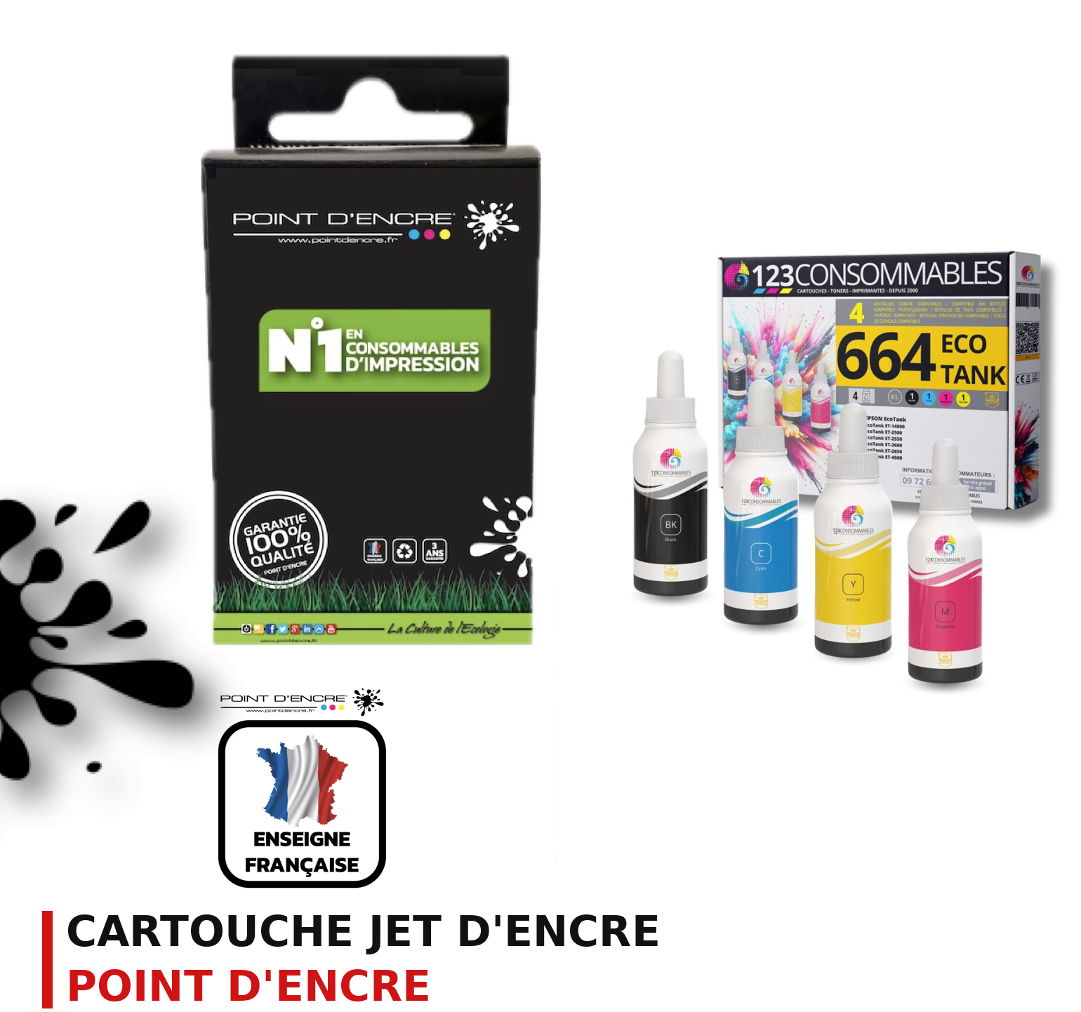 Cartouche d'encre POINT D'ENCRE Epson 664 — PACK