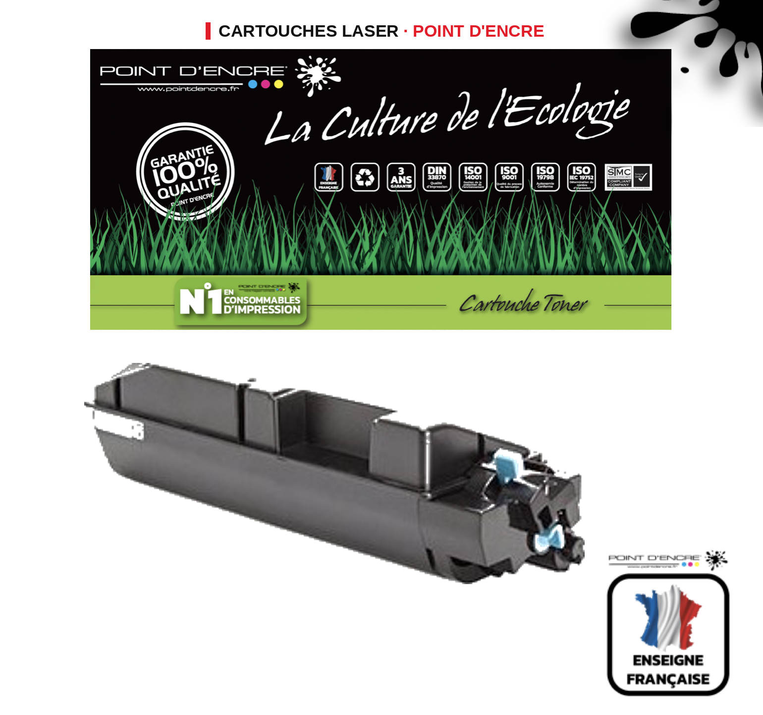 Cartouche laser POINT D'ENCRE Kyocera 5150K — NOIR