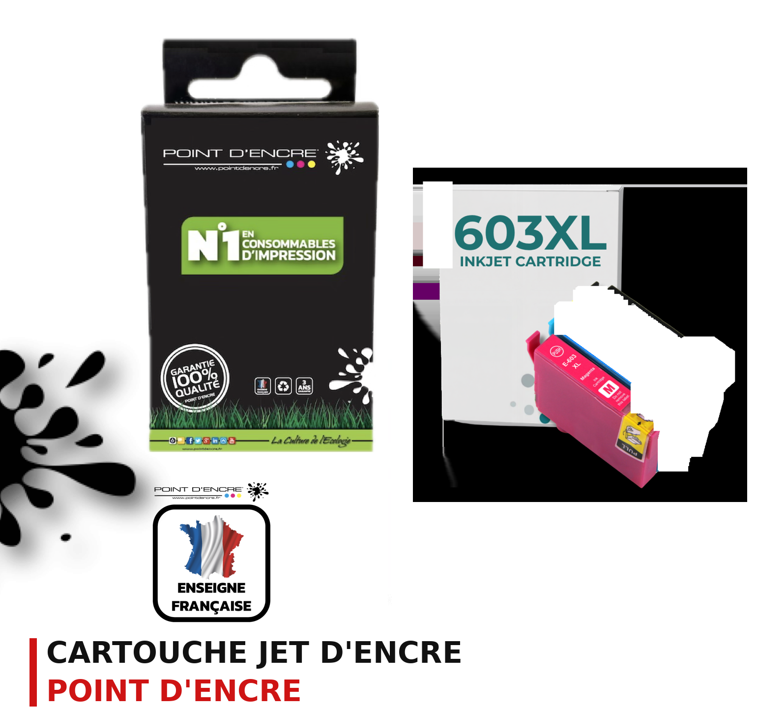 Cartouche d'encre POINT D'ENCRE Epson 603 — PACK