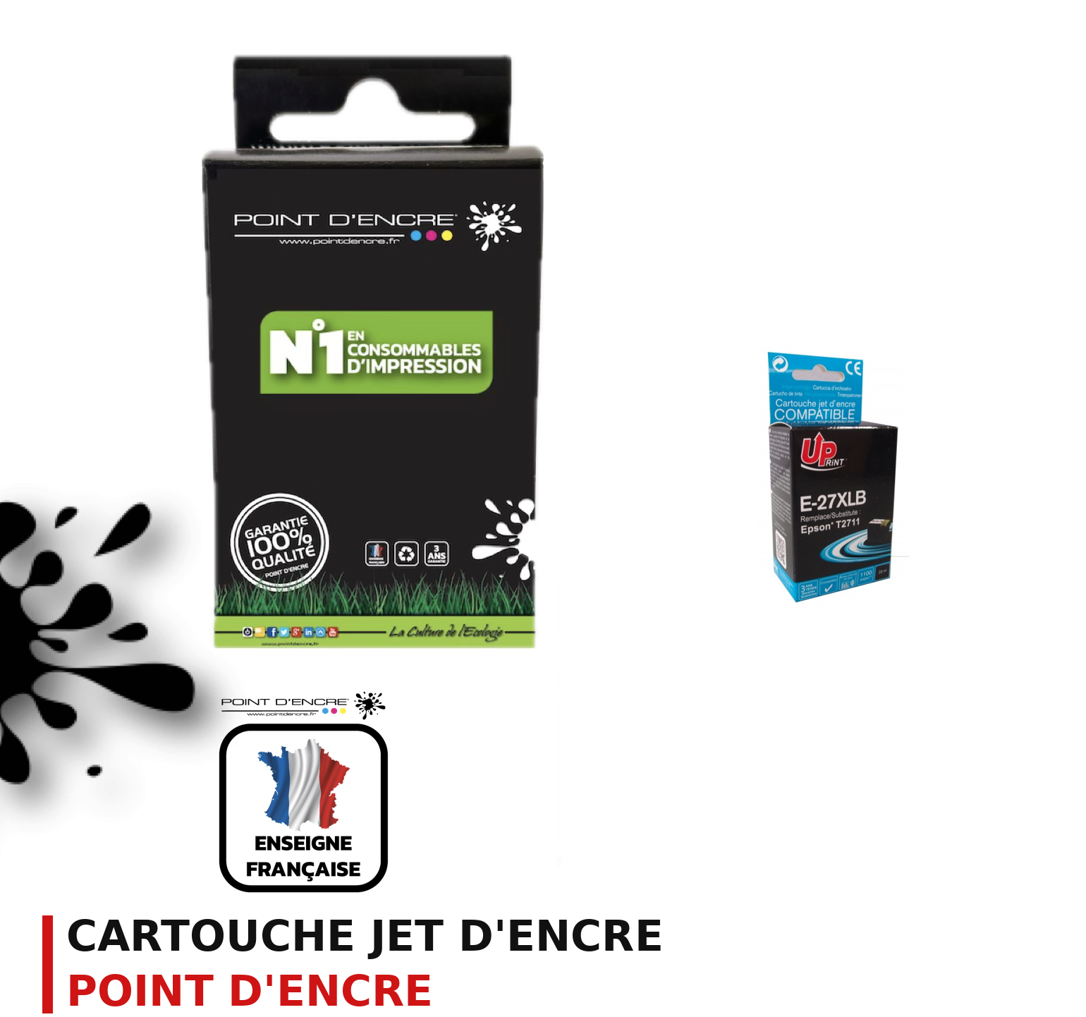 Cartouche d'encre POINT D'ENCRE Epson 27XL — NOIR