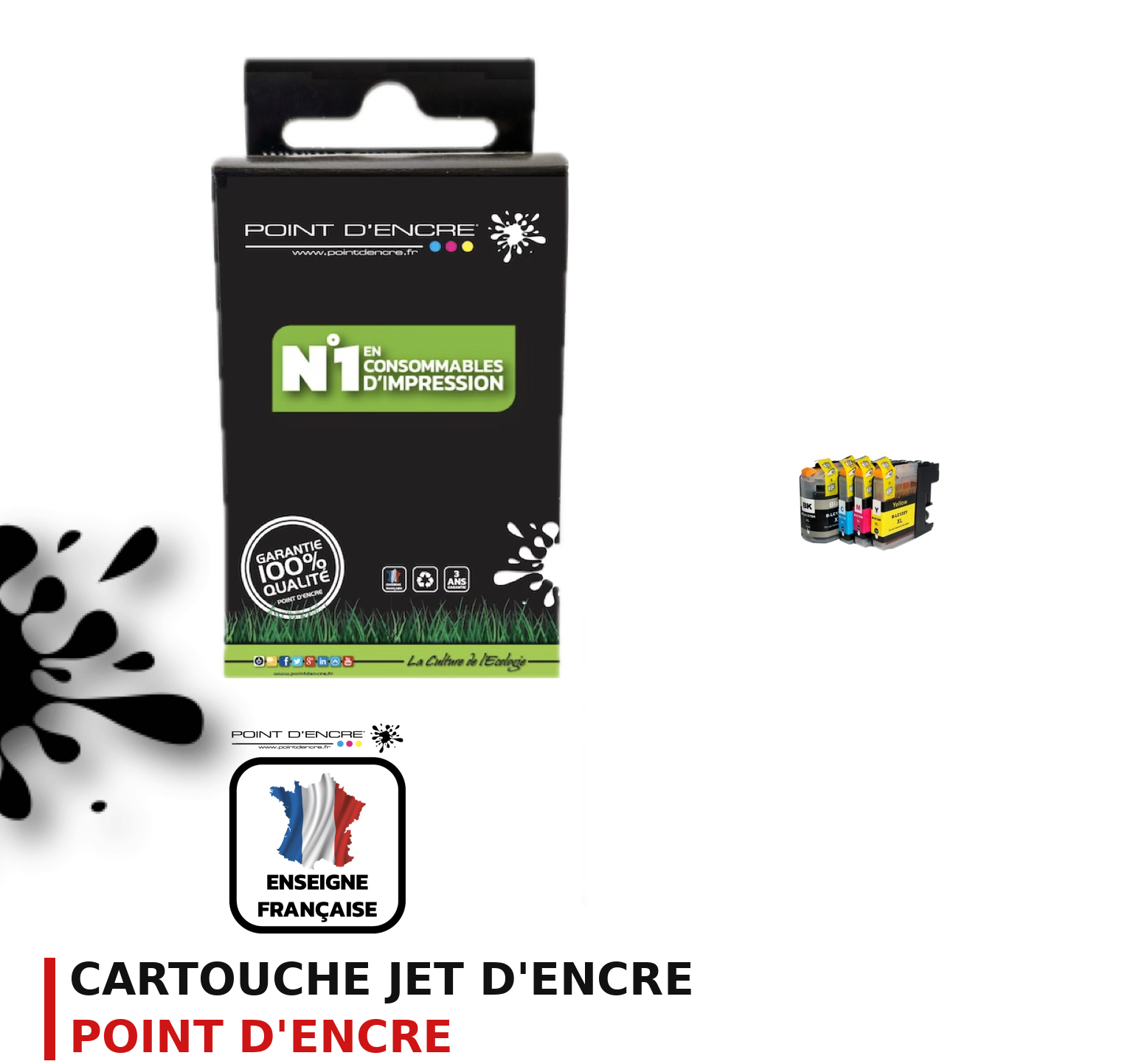 Cartouche d'encre POINT D'ENCRE Brother 227XL — PACK