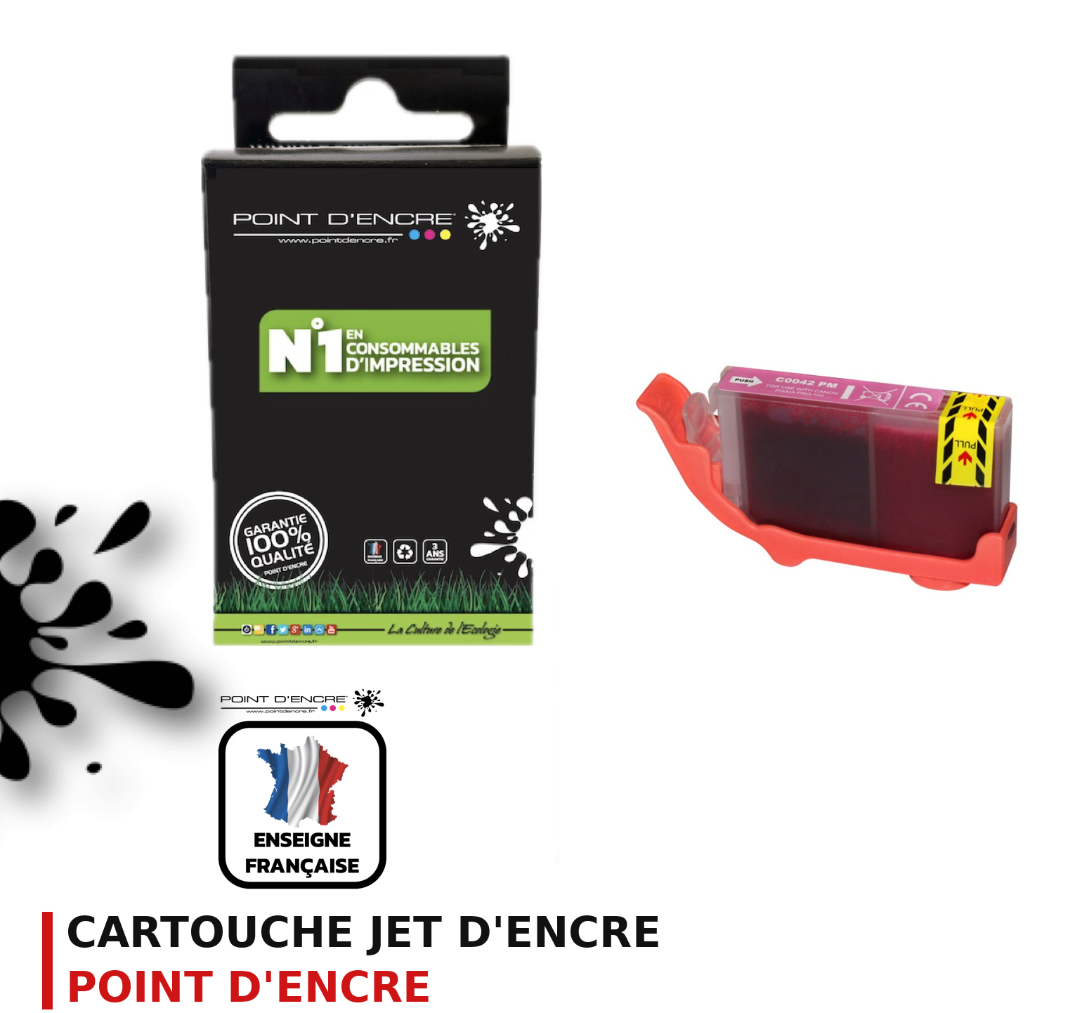 Cartouche d'encre POINT D'ENCRE Canon 42PM — MAGENTA