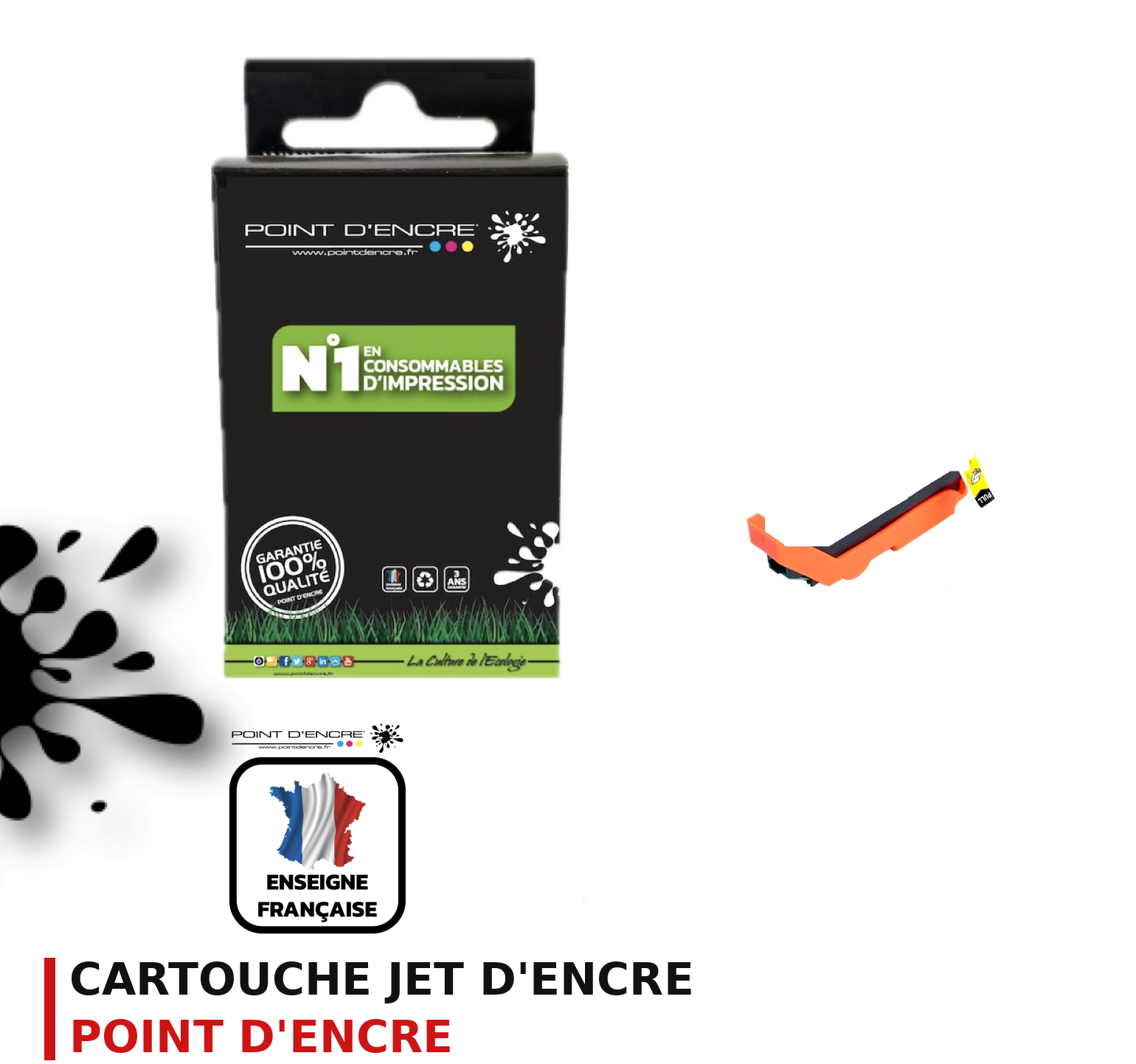 Cartouche d'encre POINT D'ENCRE Epson T24XL — JAUNE