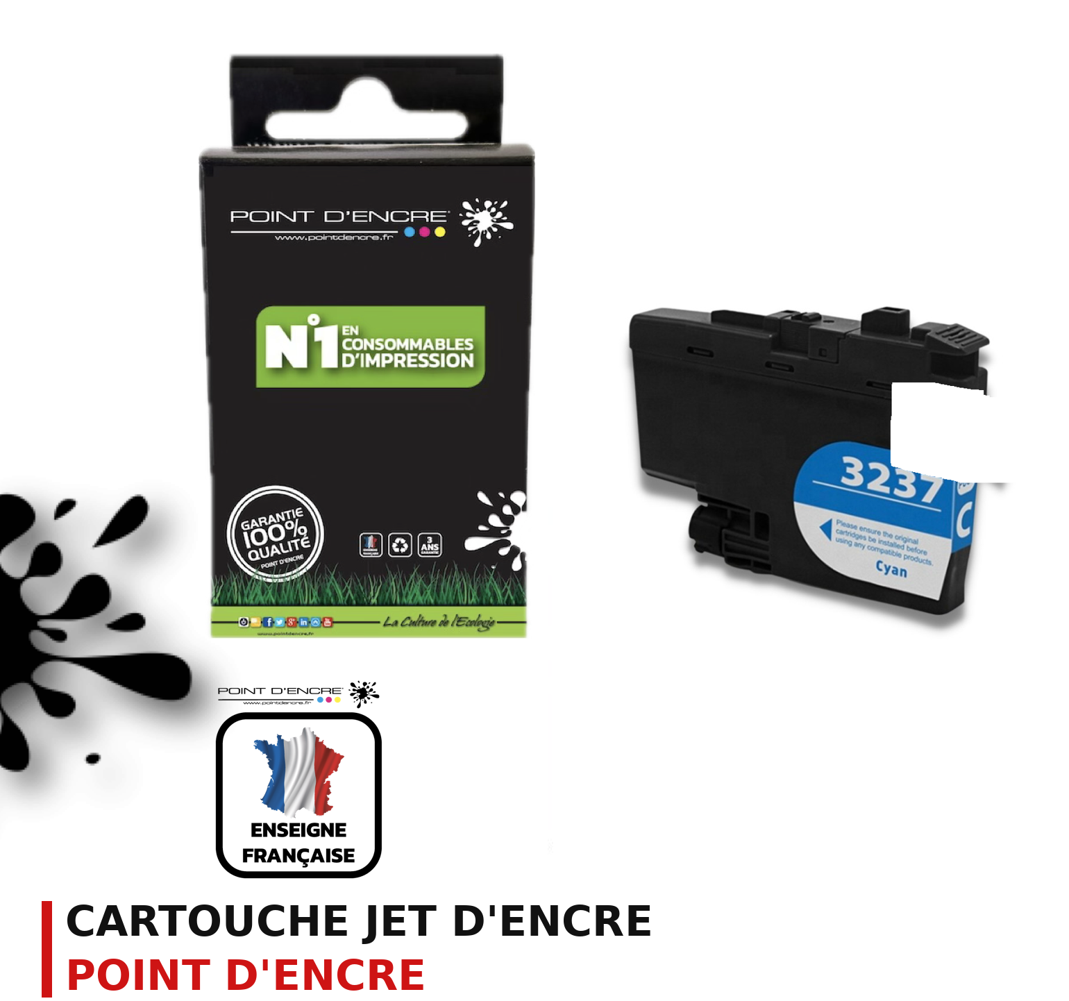 Cartouche d'encre POINT D'ENCRE Brother 3237C — CYAN