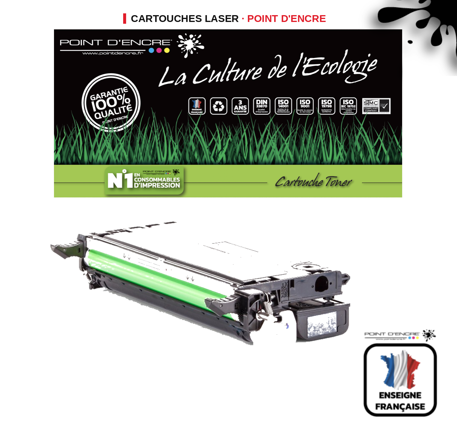 Cartouche laser POINT D'ENCRE Dell 3130CN — NOIR