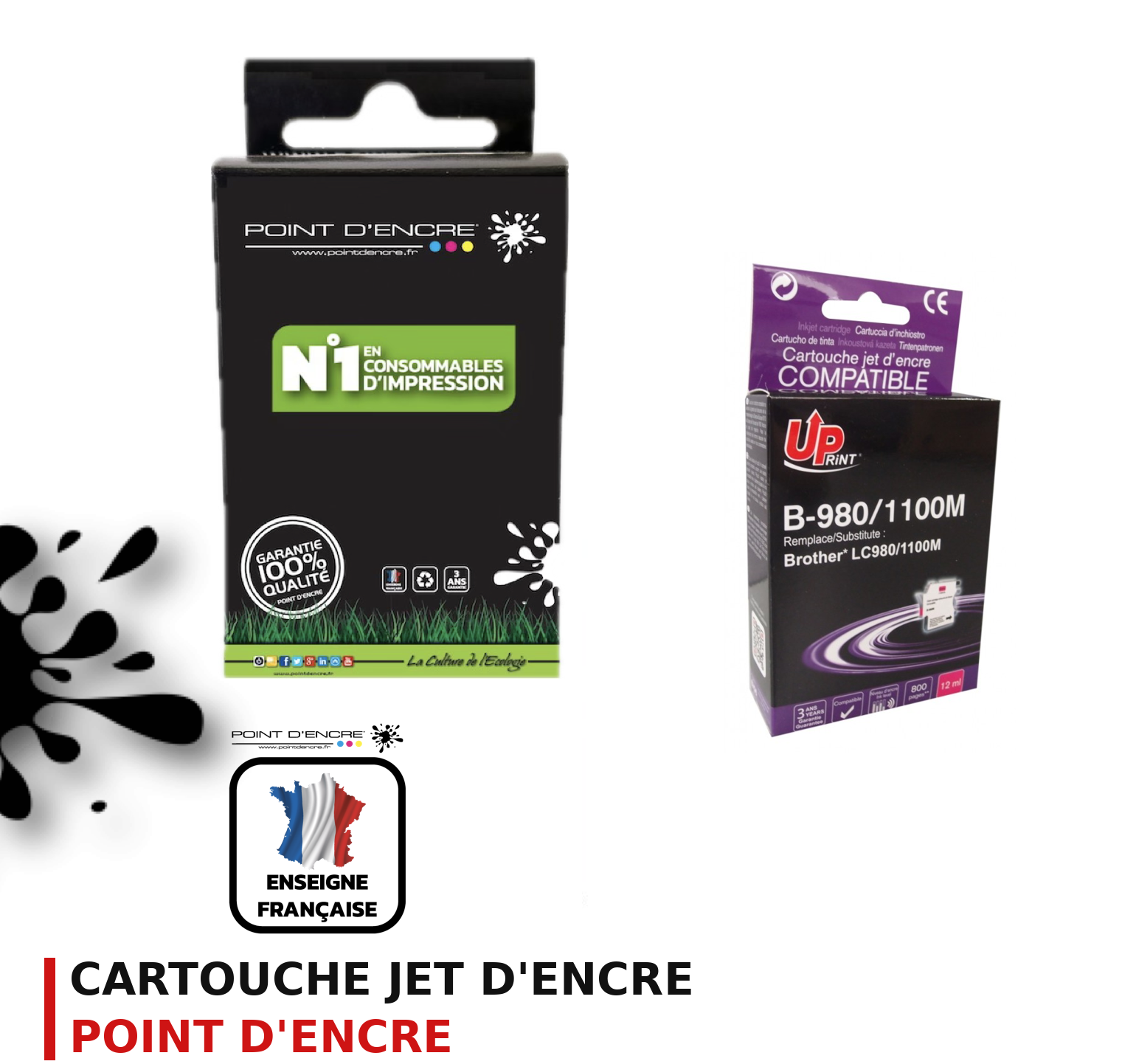 Cartouche d'encre POINT D'ENCRE Brother 980 — MAGENTA