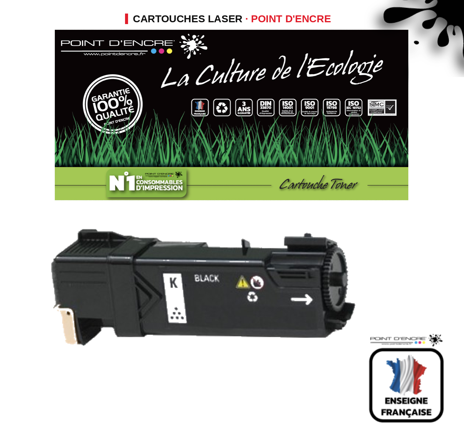 Cartouche laser POINT D'ENCRE Xerox C2120 — NOIR