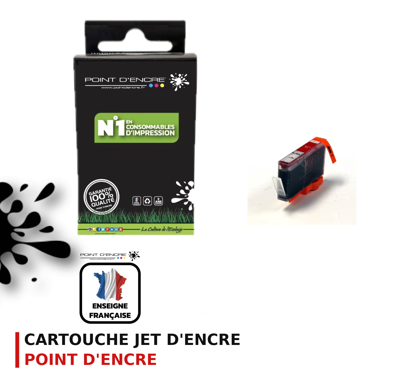 Cartouche d'encre POINT D'ENCRE Hp 364 — MAGENTA