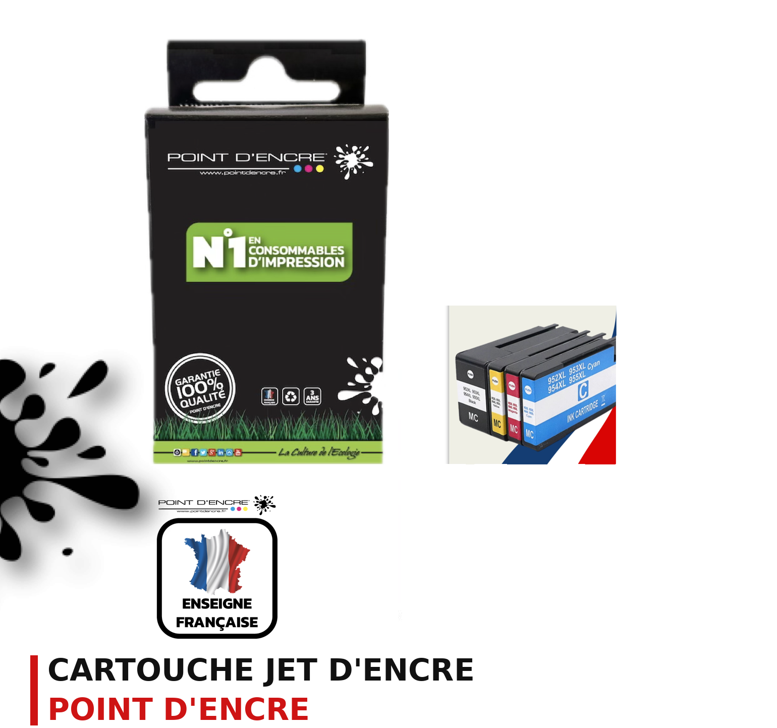 Cartouche d'encre POINT D'ENCRE Hp 953 — PACK