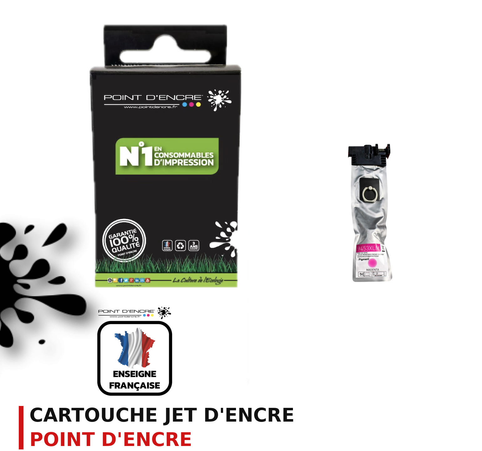 Cartouche d'encre POINT D'ENCRE Epson T9453 — MAGENTA
