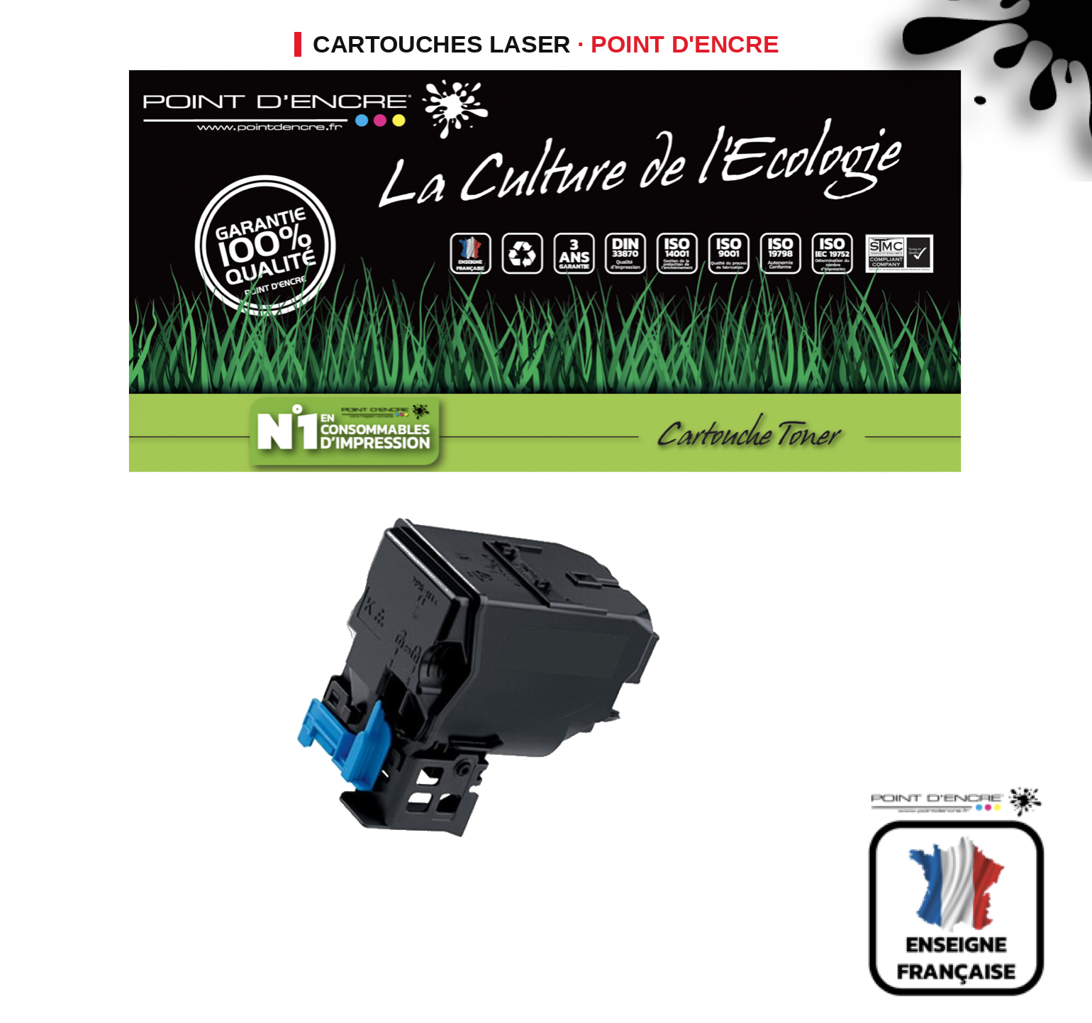 Cartouche laser POINT D'ENCRE Konica Minolta TNP51 — NOIR