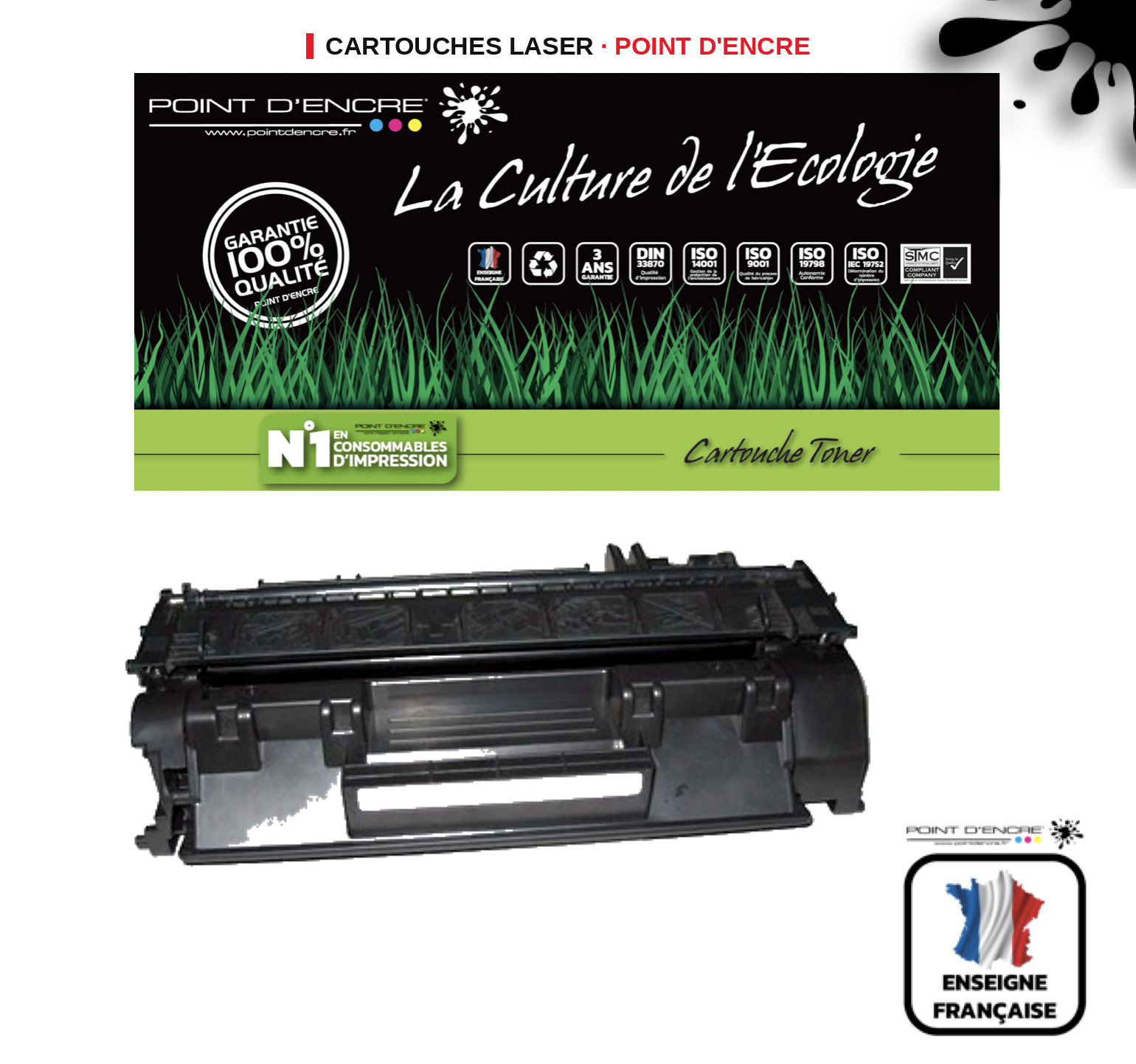 Cartouche laser POINT D'ENCRE Canon 719 — NOIR