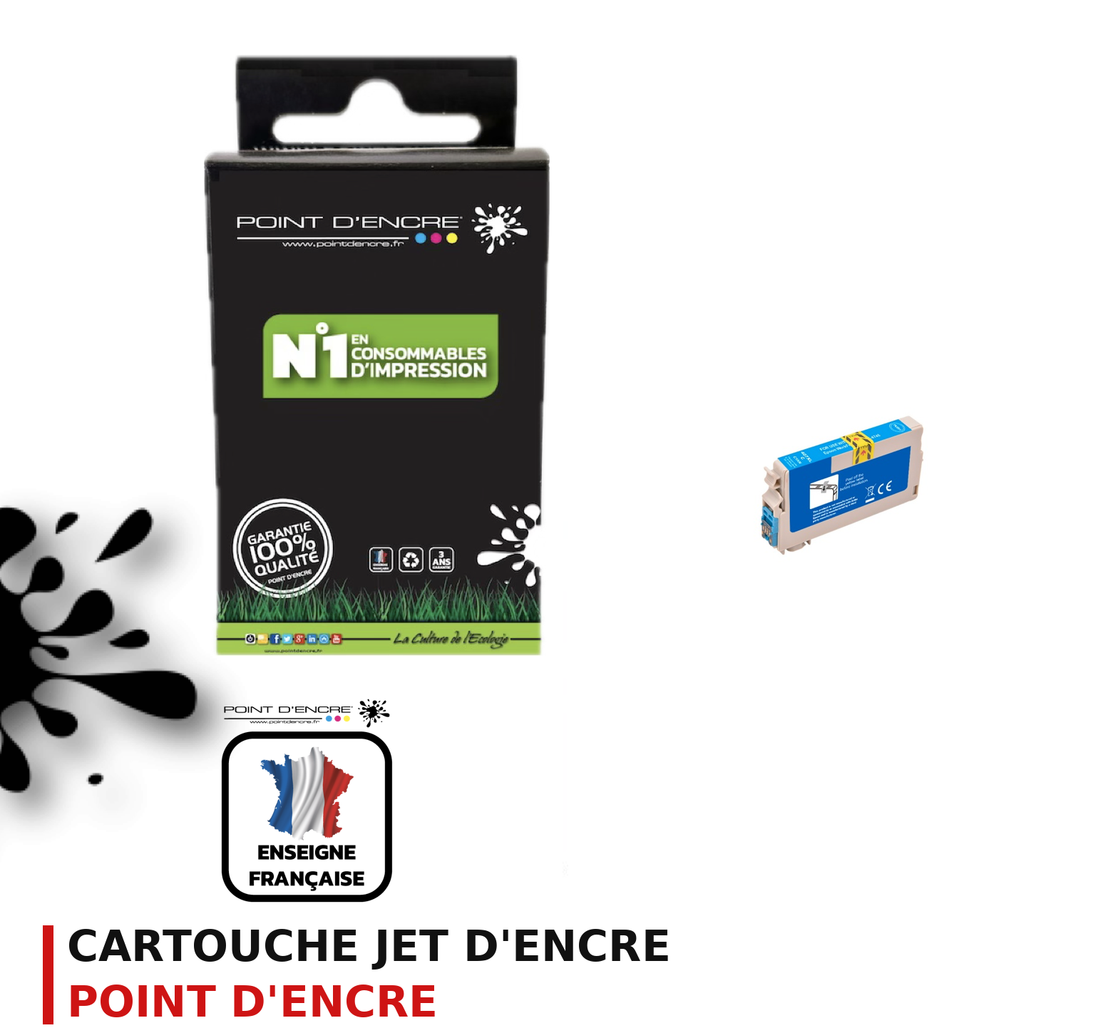 Cartouche d'encre POINT D'ENCRE Epson 407XL — CYAN