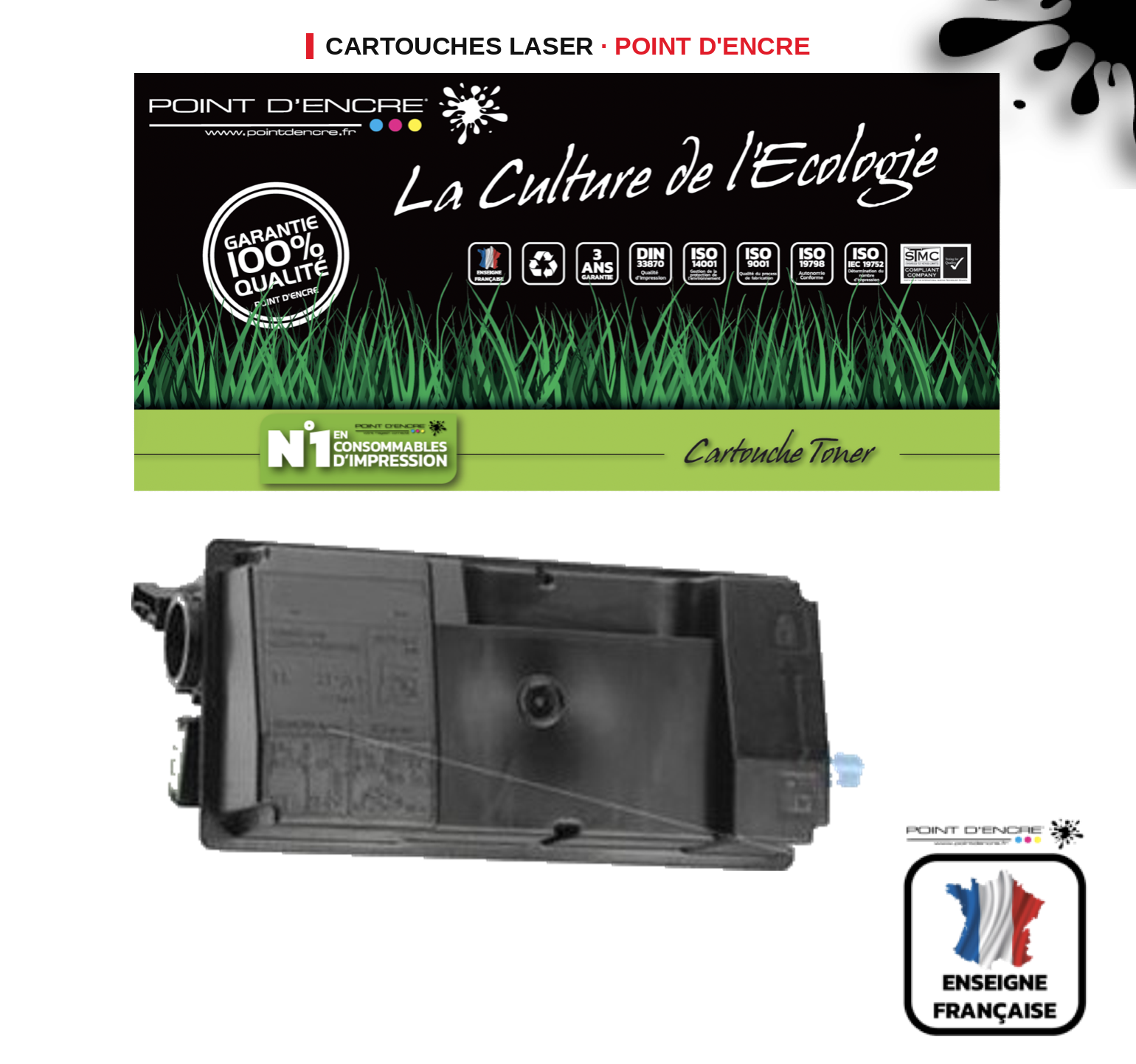 Cartouche laser POINT D'ENCRE Kyocera TK3200 — NOIR