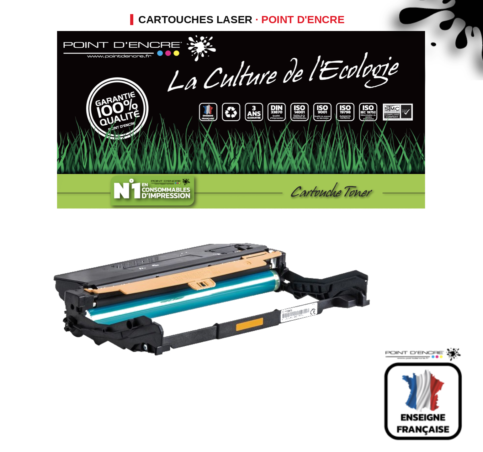 Tambour POINT D'ENCRE Xerox B205 — NOIR